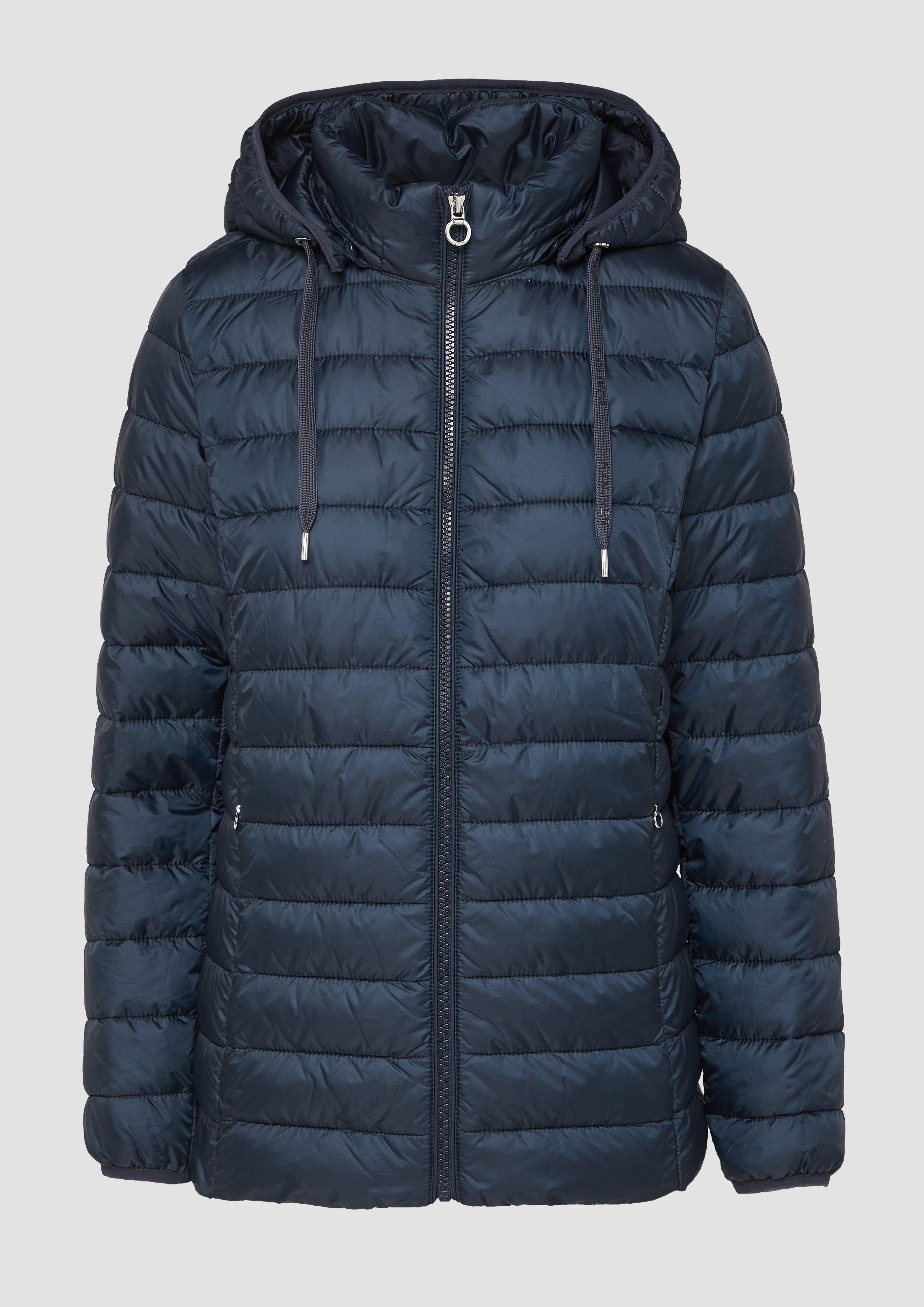 s.Oliver - Leichte Steppjacke mit abnehmbarer Kapuze, Damen, blau