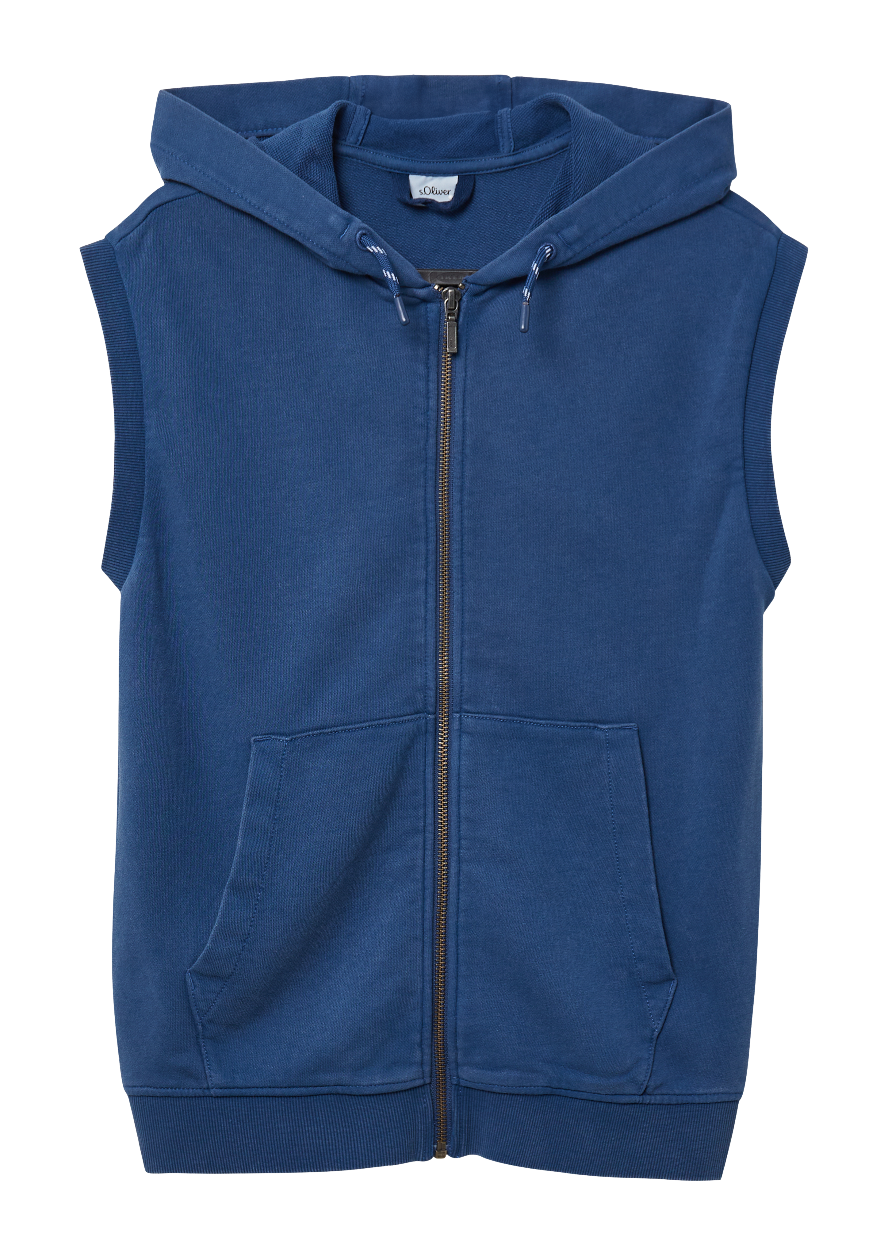 s.Oliver - Gewaschene Sweat-Weste mit Kapuze, Jungen, blau