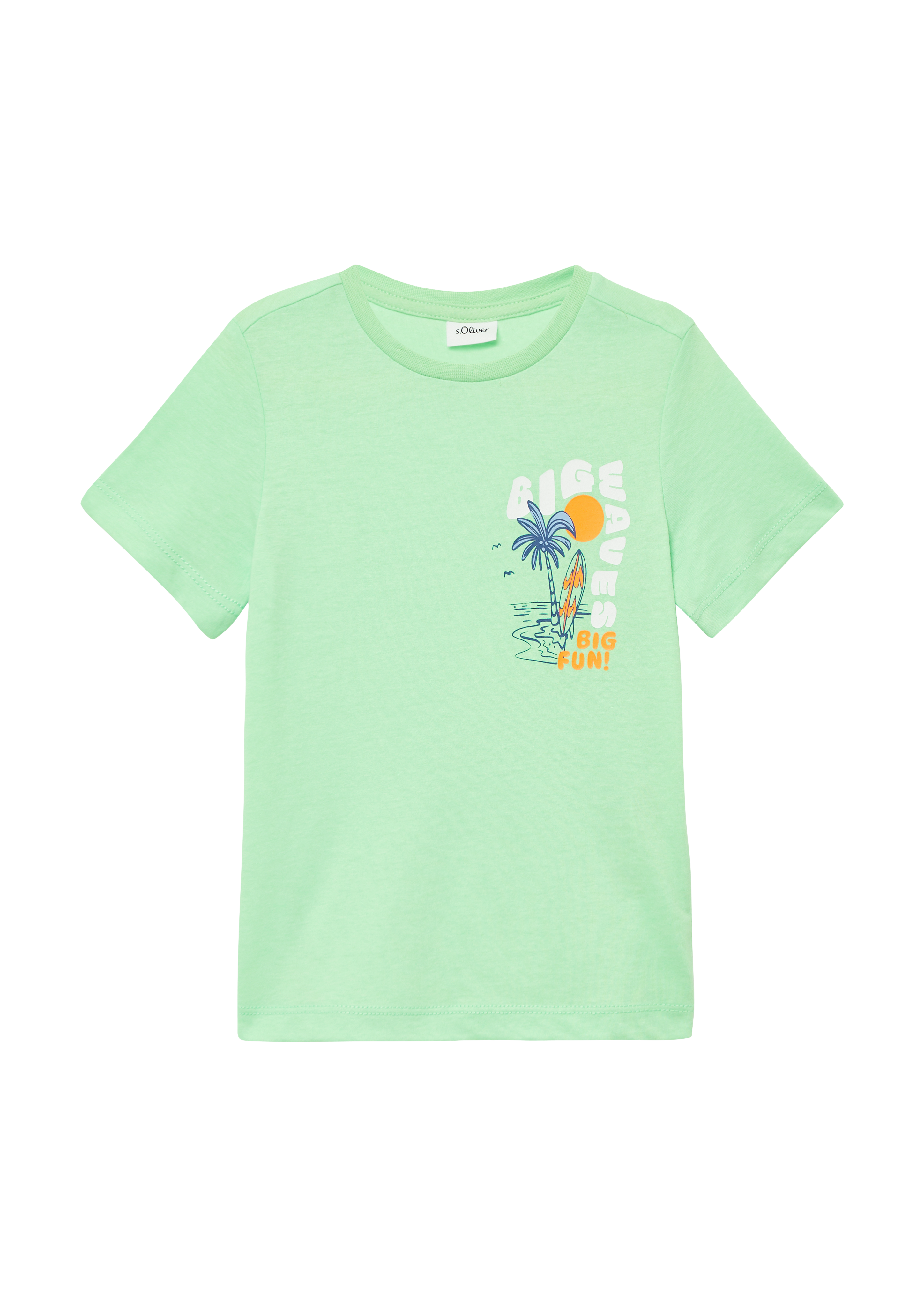 s.Oliver - Jersey-T-Shirt mit Frontprint, Kinder, grün