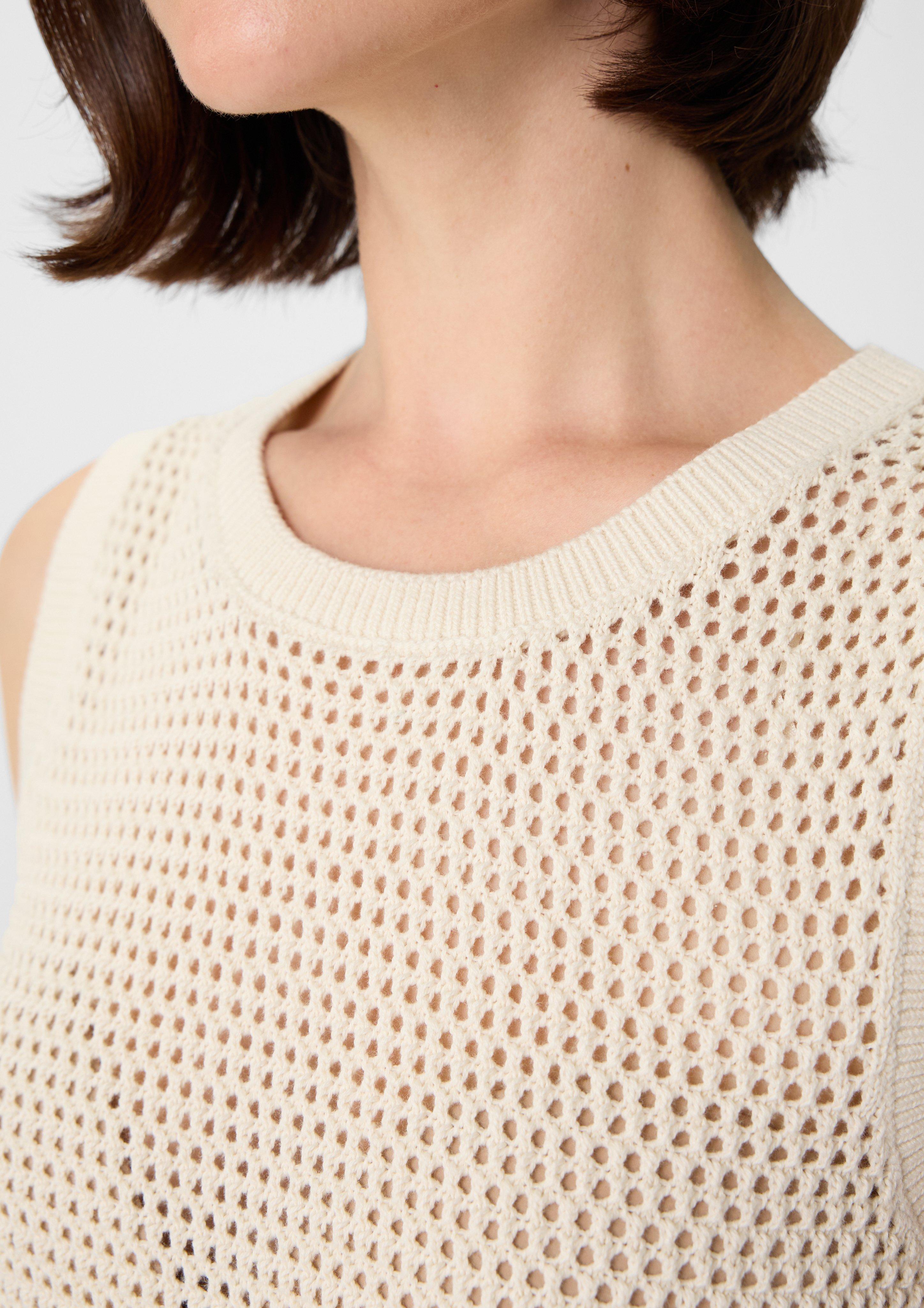 Sleeveless knitted jumper in 