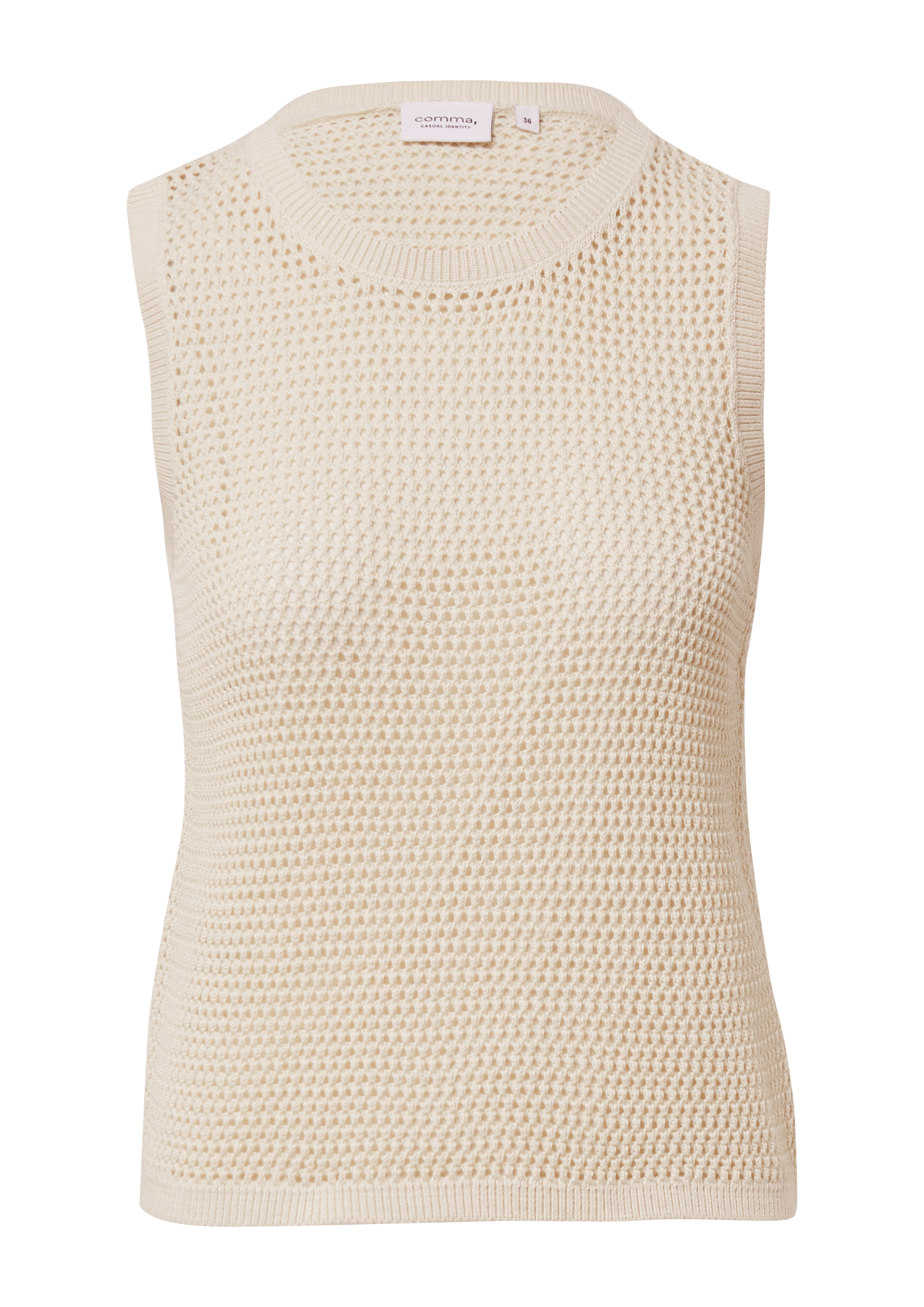 Sleeveless knitted jumper in 