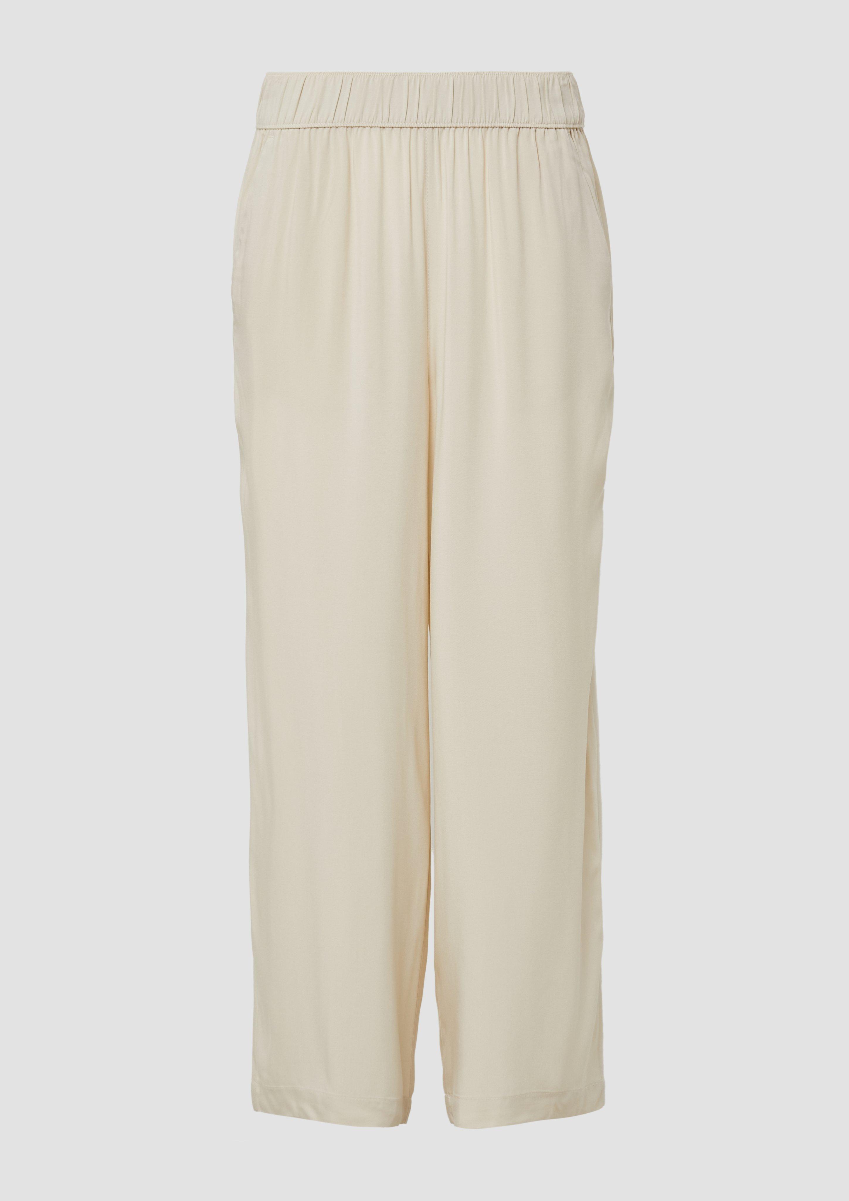 s.Oliver - Culotte aus Viskose mit Elastikbund, Damen, creme