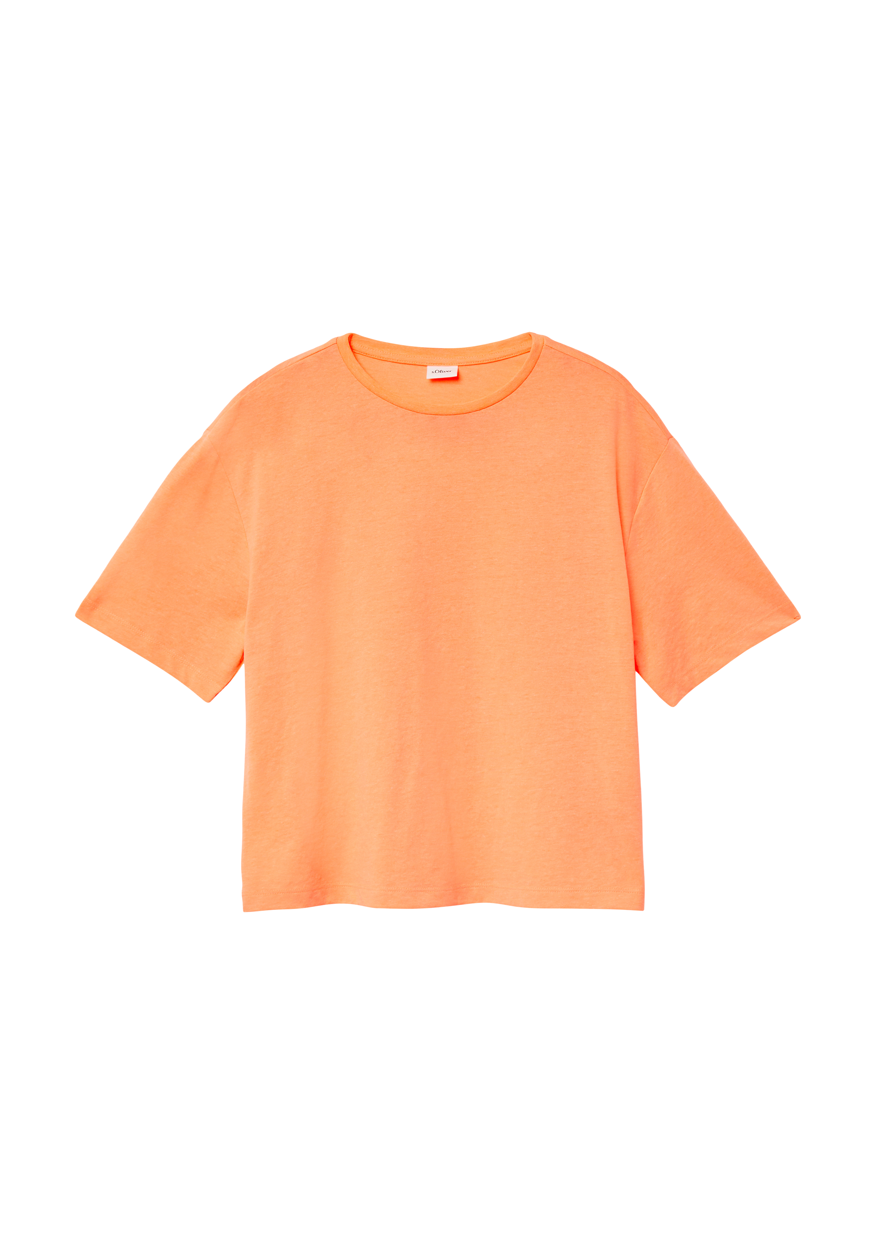 s.Oliver - T-Shirt im Boxy Fit mit Rückenprint, Mädchen, Orange