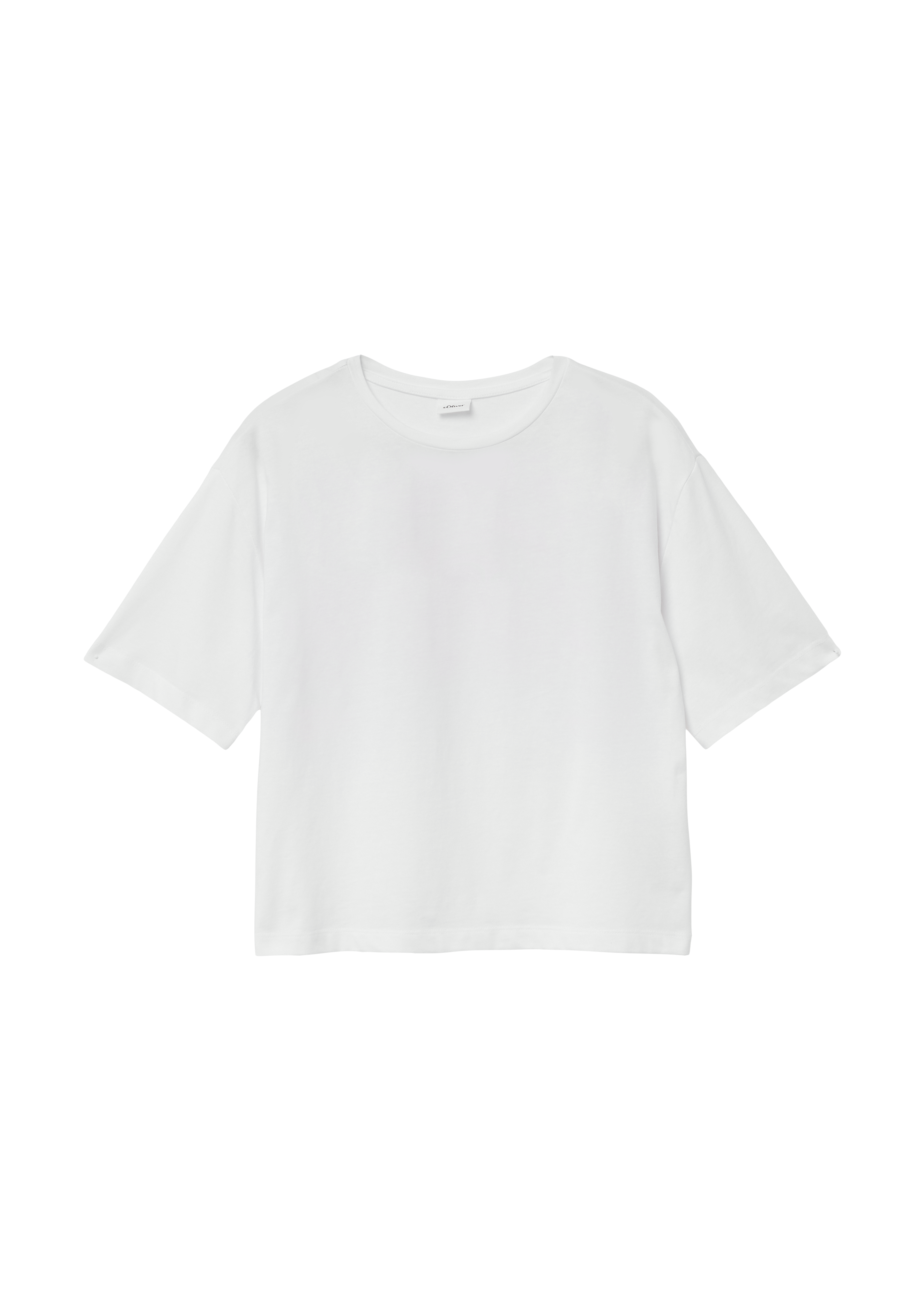 s.Oliver - T-Shirt im Boxy Fit mit Rückenprint, Mädchen, weiß