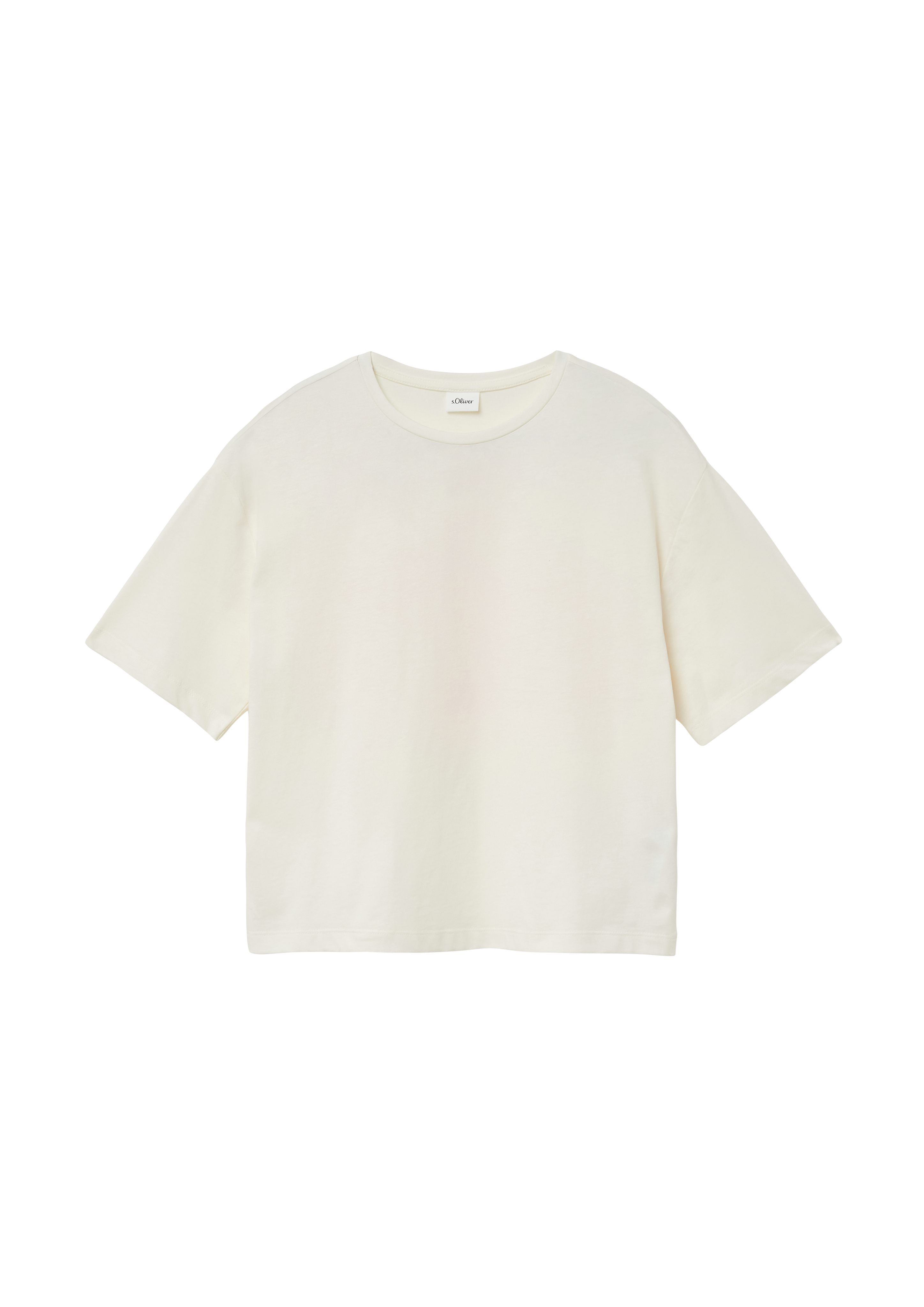 s.Oliver - T-Shirt im Boxy Fit mit Rückenprint, Mädchen, creme