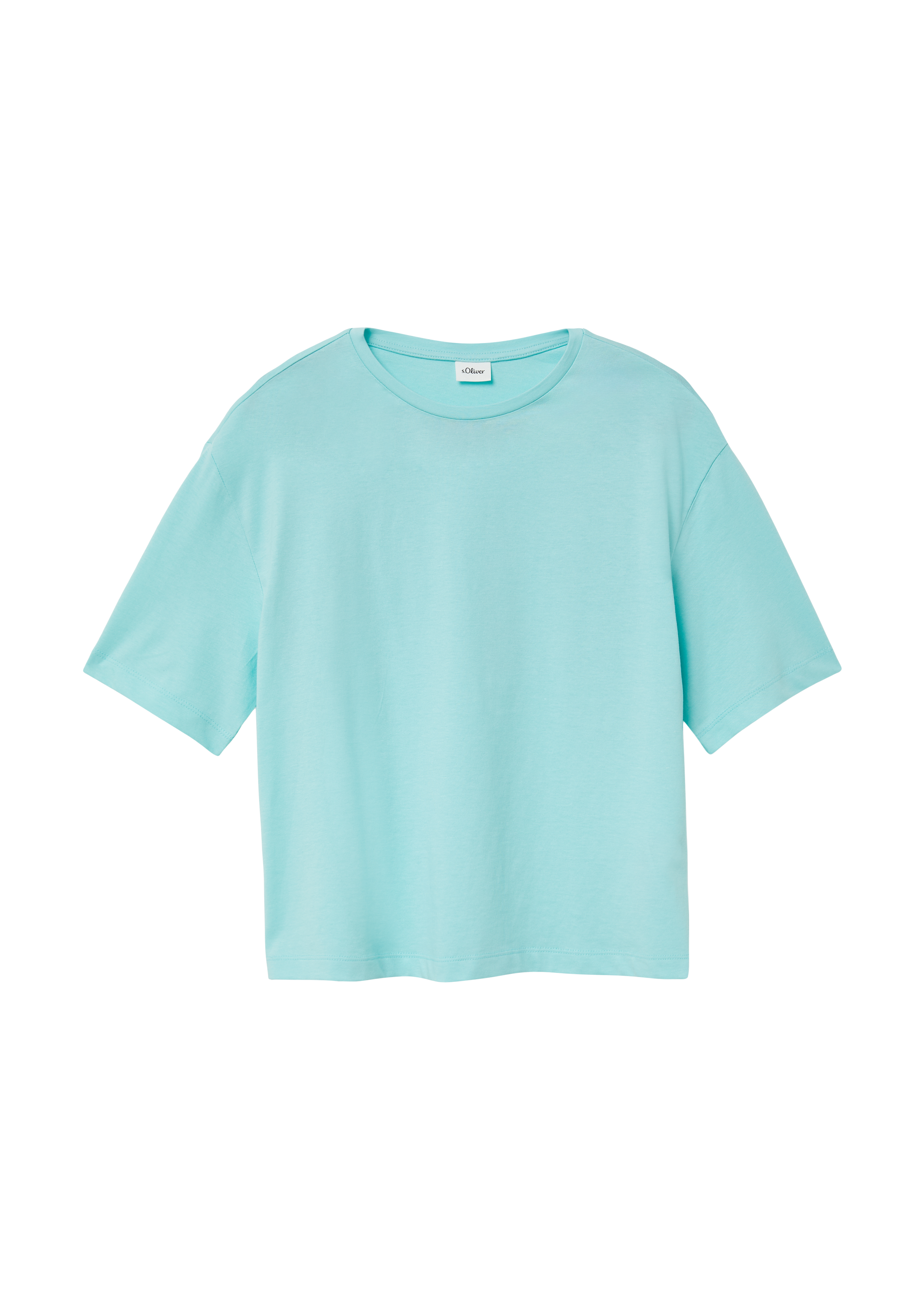s.Oliver - T-Shirt im Boxy Fit mit Rückenprint, Mädchen, türkis