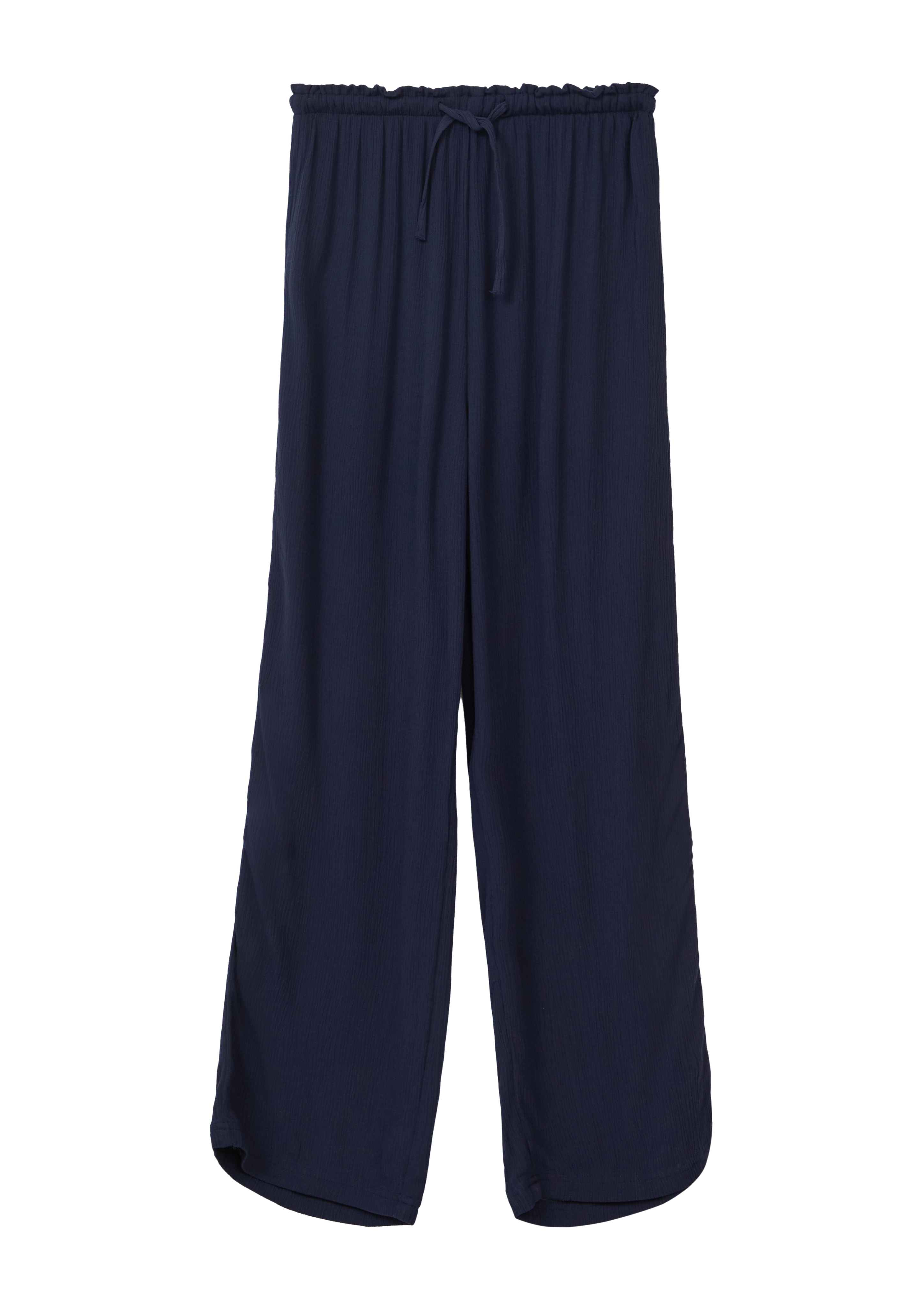 s.Oliver - Wide-Leg-Hose aus crinkled Viskose, Mädchen, blau