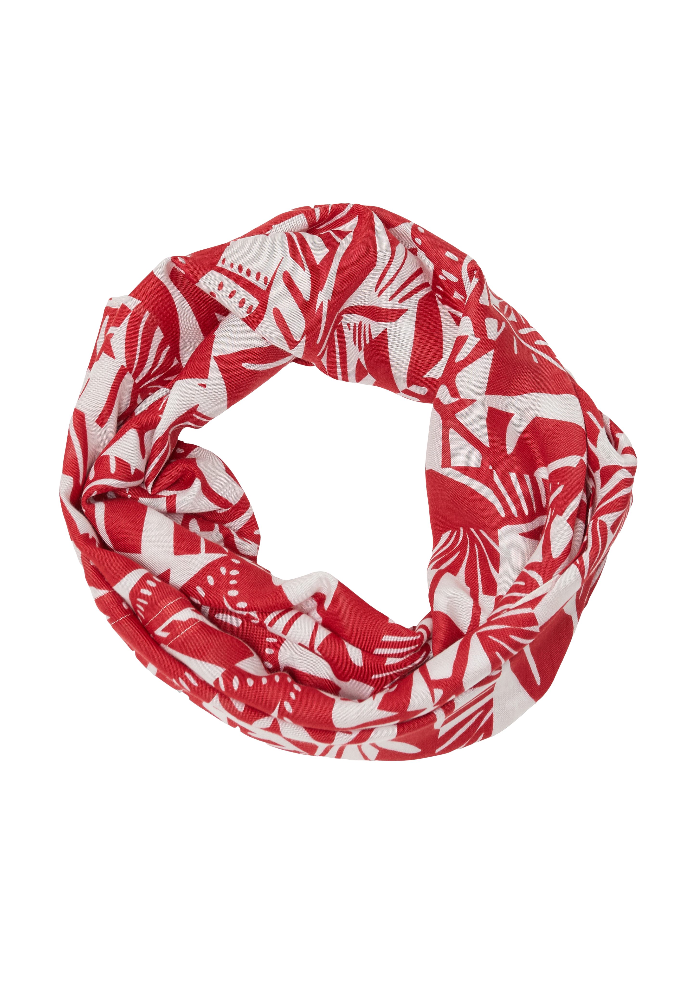 s.Oliver - Loop-Schal aus Viskose mit floralem Muster, Damen, rot