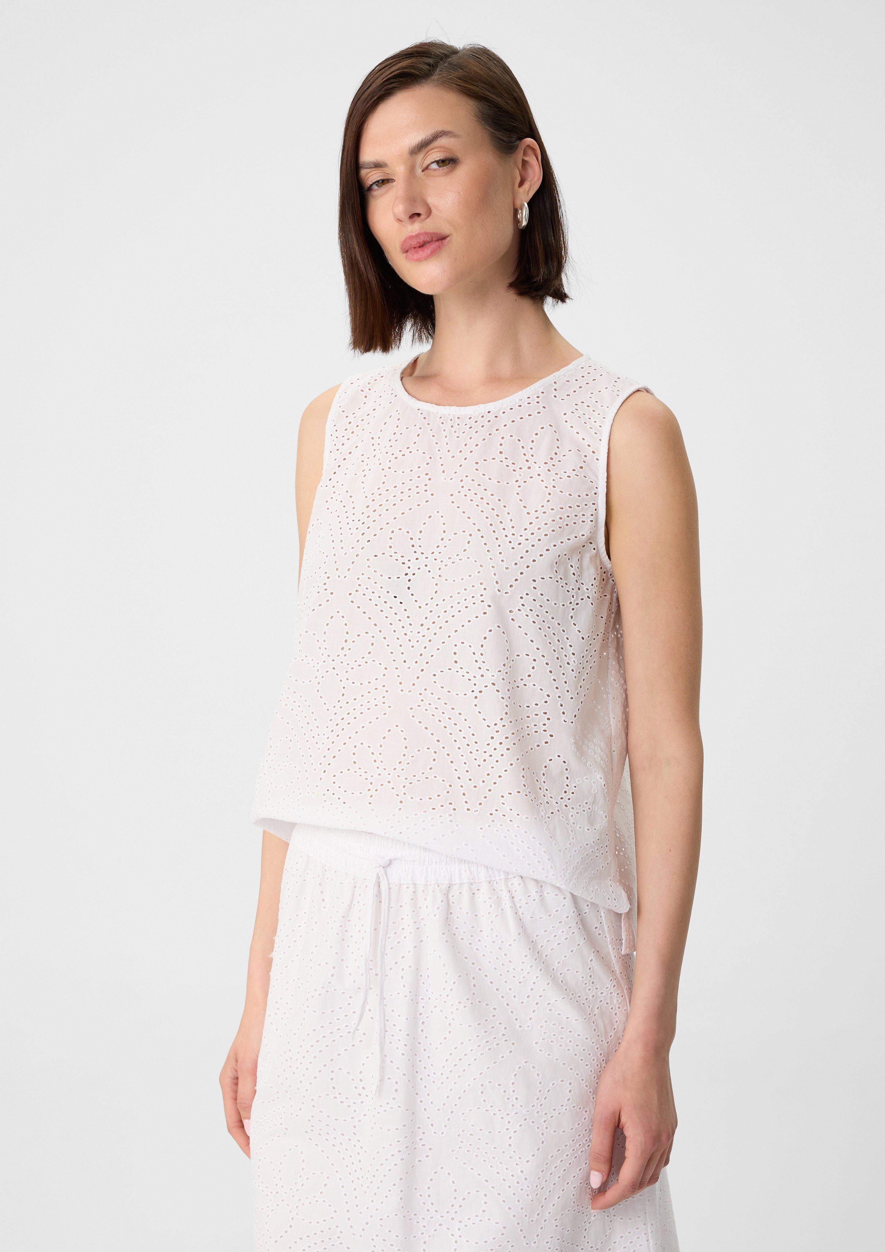 トップス Lamrof Boro Slanted Sleeveless - white BORO SLANTED SLEEVELESS -IVORY- | IN ONLINE STORE