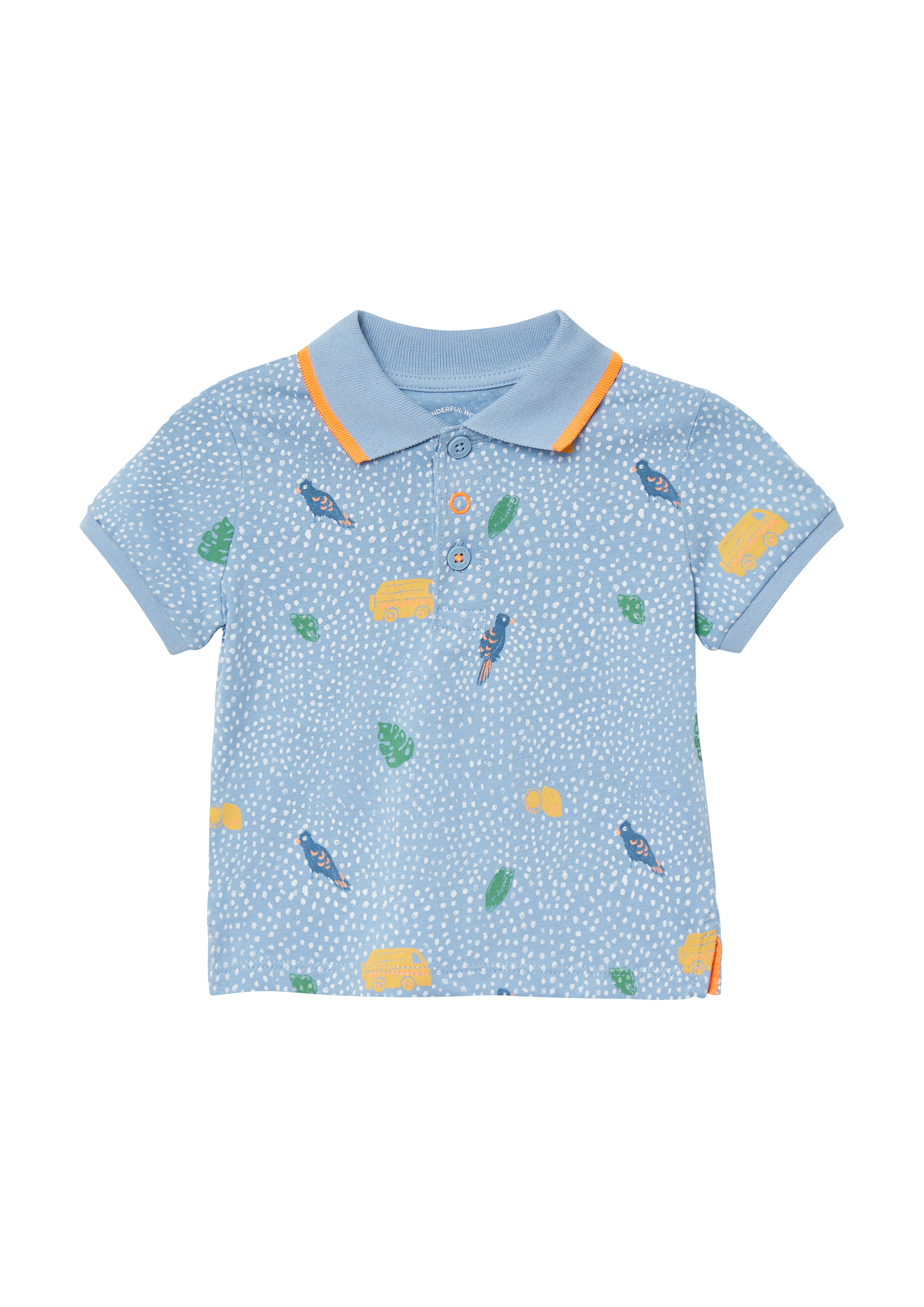 s.Oliver - Poloshirt aus Baumwolle mit All-over-Print, Babys, blau