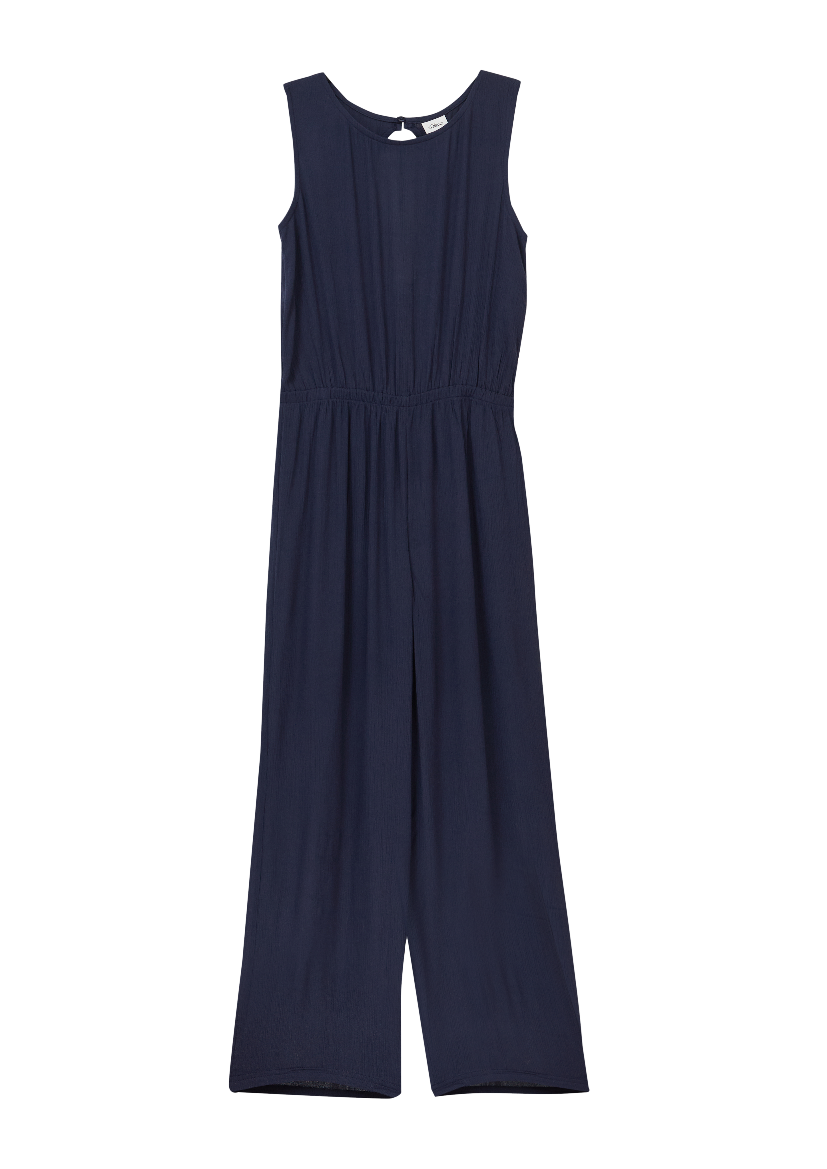 s.Oliver - Jumpsuit aus Crinkled Viskose im Loose Fit mit Rücken-Cut-Out, Mädchen, blau