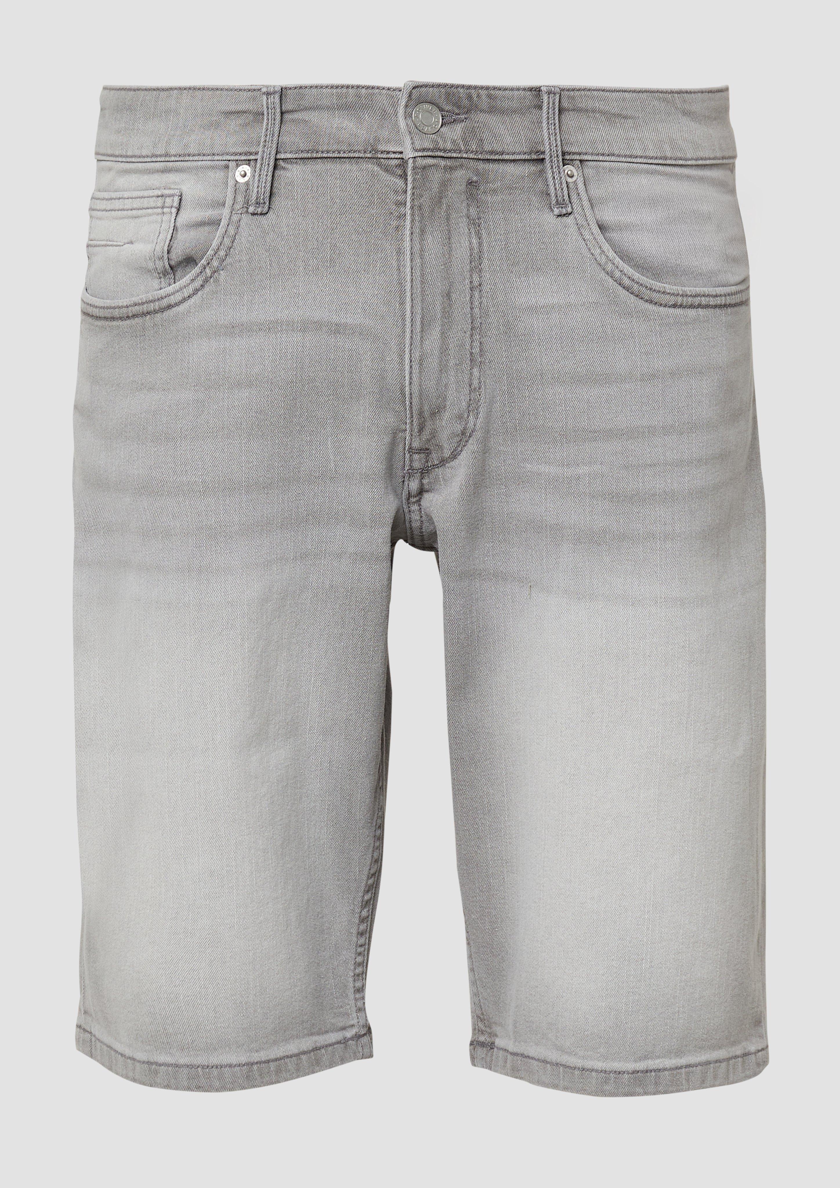 s.Oliver - Leichte Jeans-Bermuda / Regular Fit / Mid Rise, Herren, grau