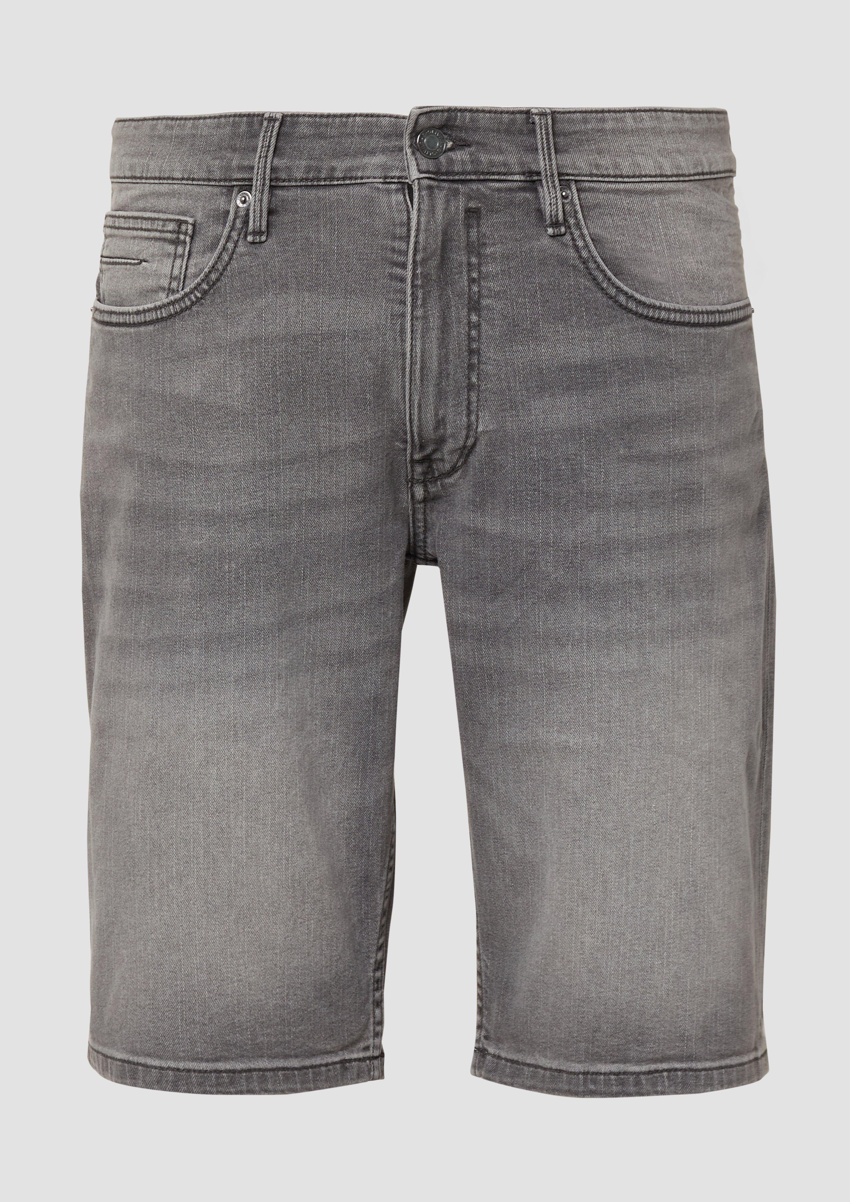 s.Oliver - Leichte Jeans-Bermuda / Regular Fit / Mid Rise, Herren, grau