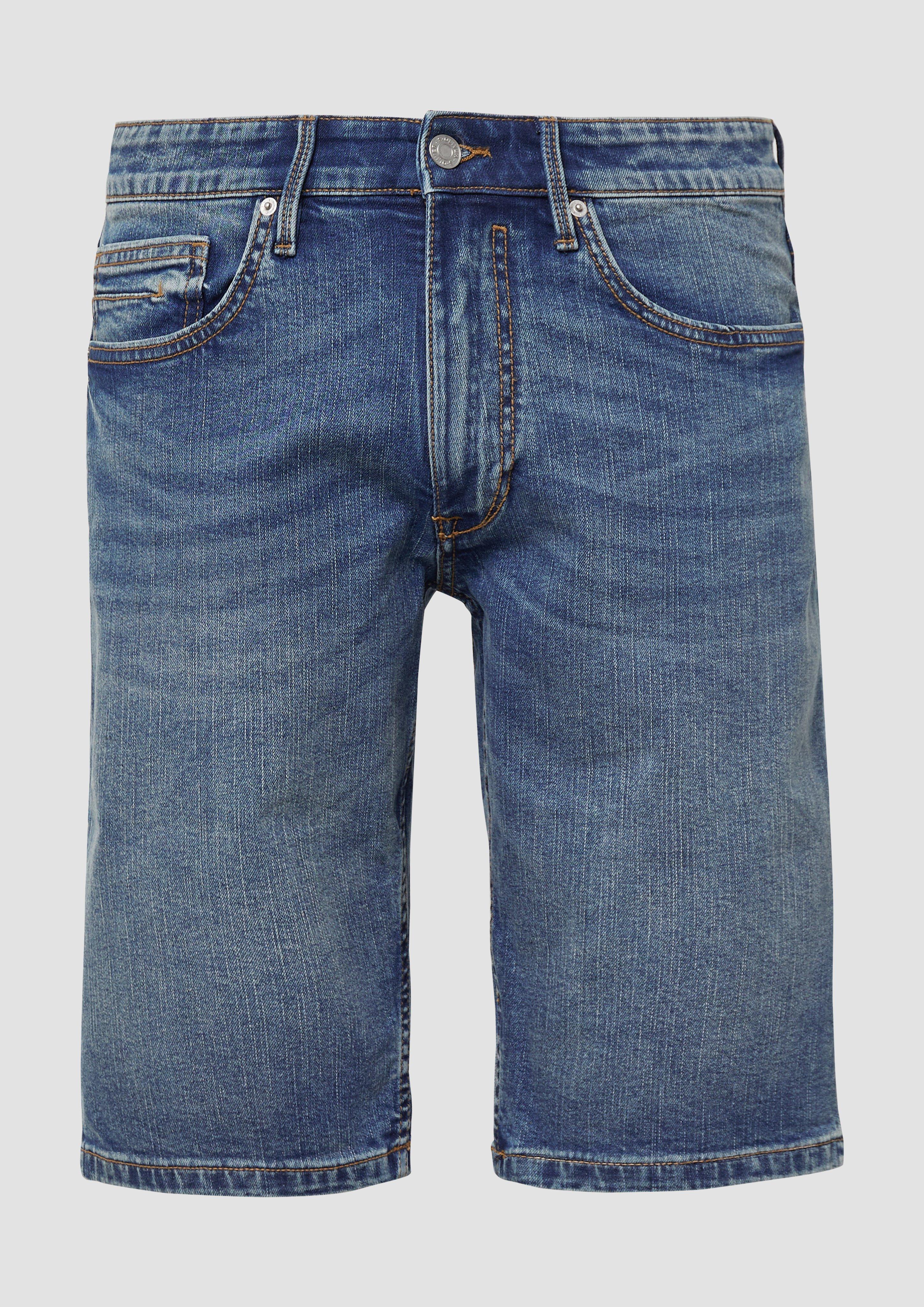 s.Oliver - Leichte Jeans-Bermuda / Regular Fit / Mid Rise, Herren, türkis