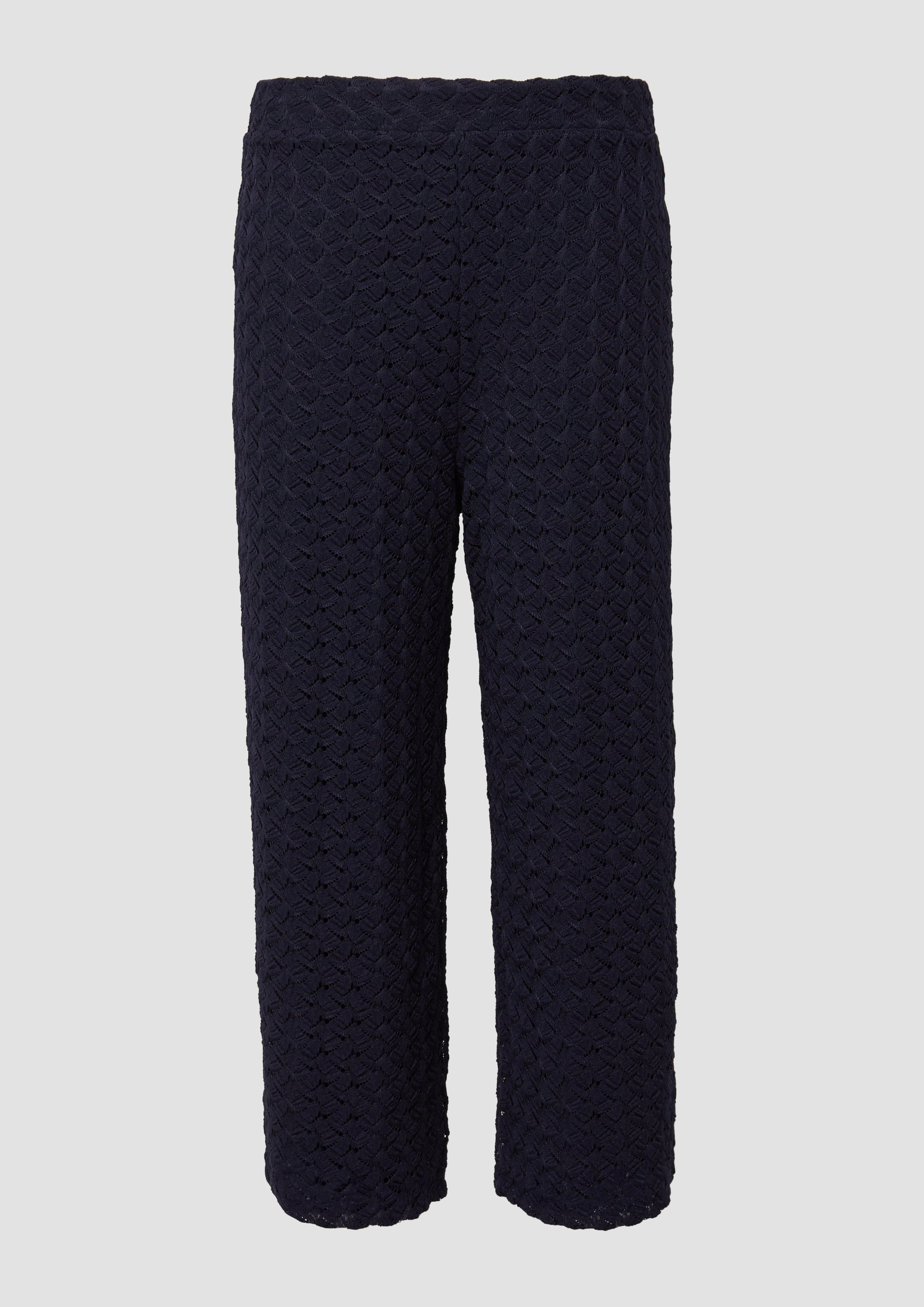 s.Oliver - Culotte aus Strickjersey mit Futter und Elastikbund, Damen, blau