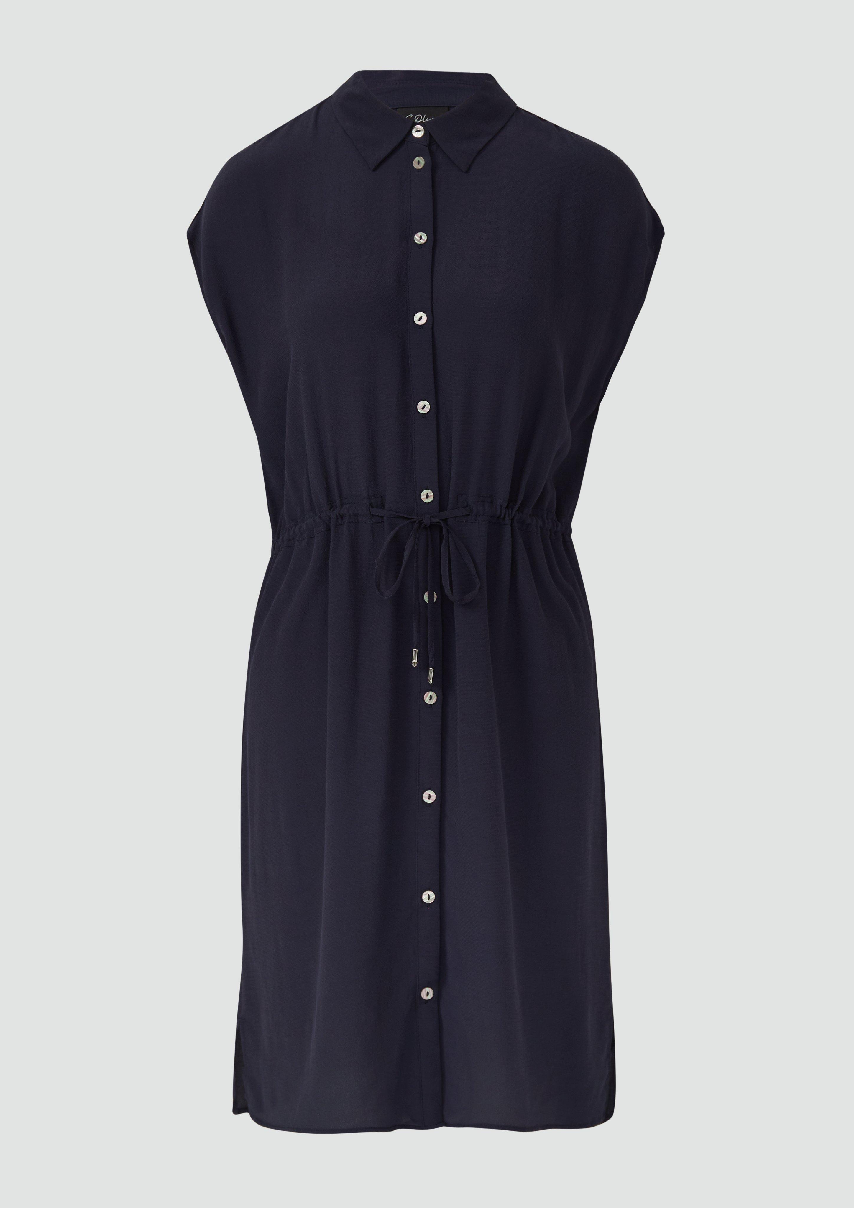 s.Oliver - Ärmelloses Blusenkleid aus Viskose, Damen, blau