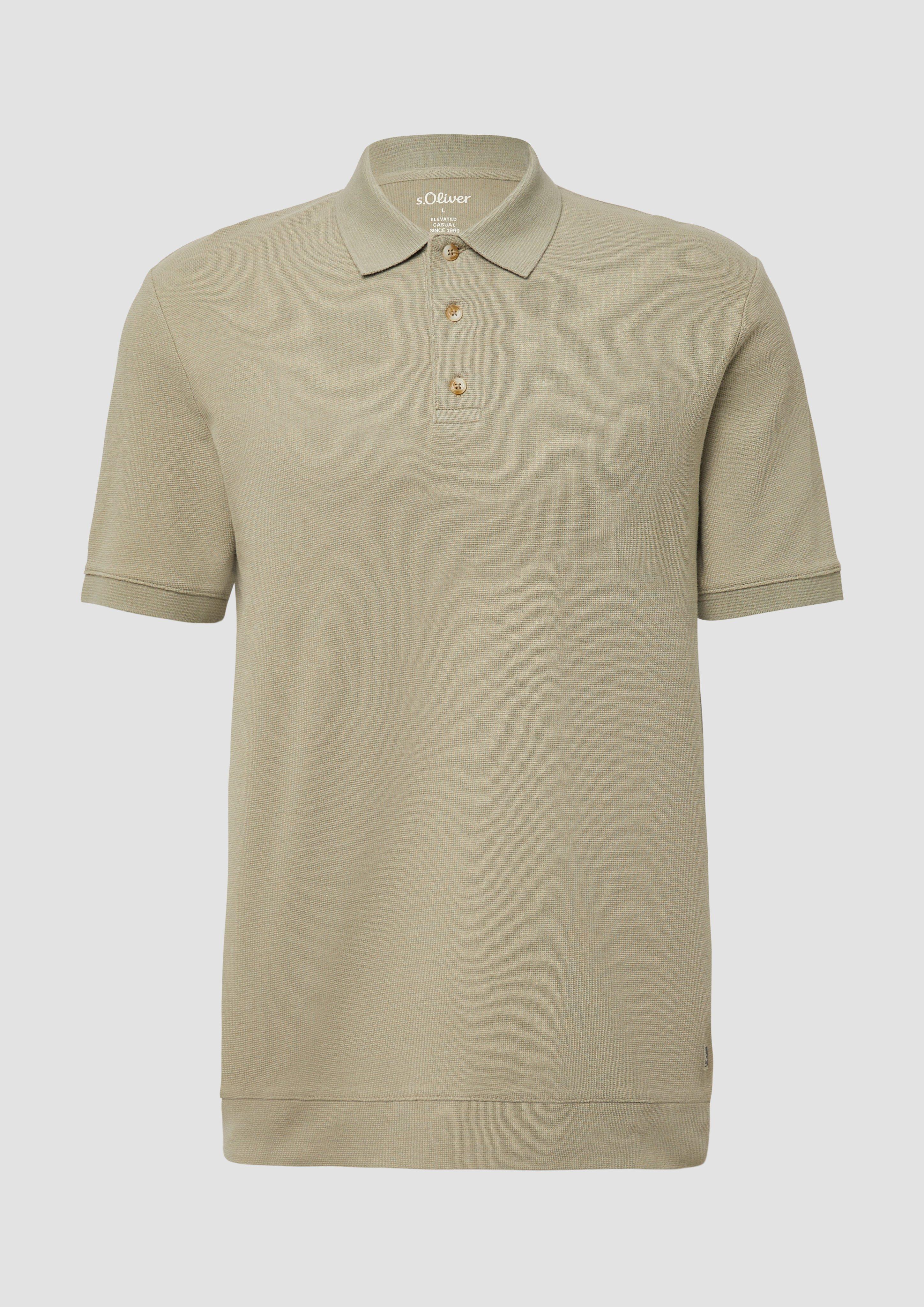 s.Oliver - Poloshirt aus Waffelpiqué, Herren, Grün