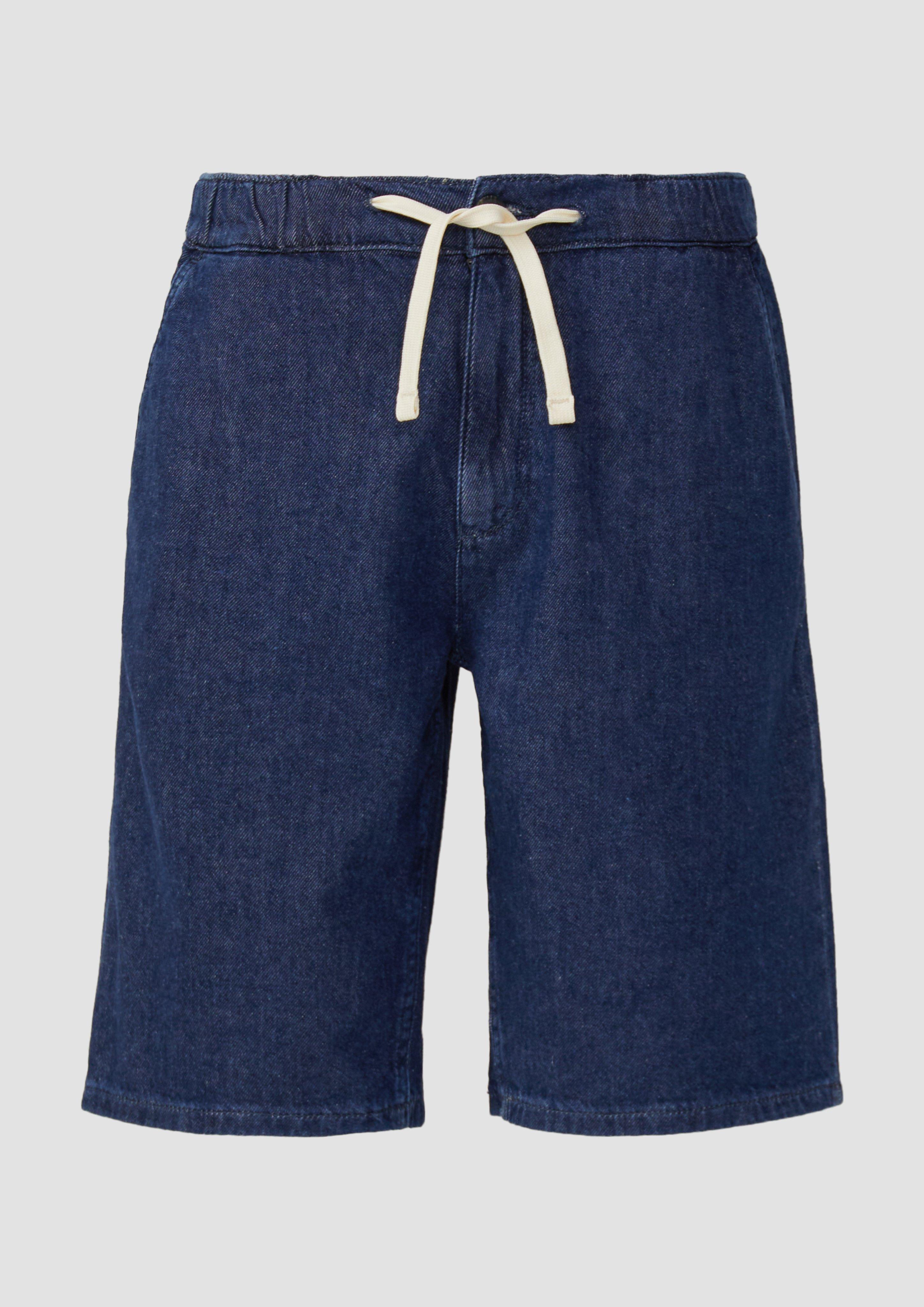 s.Oliver - Jeans-Bermuda / Comfort Fit / Mid Rise / Tunnelzug, Herren, blau