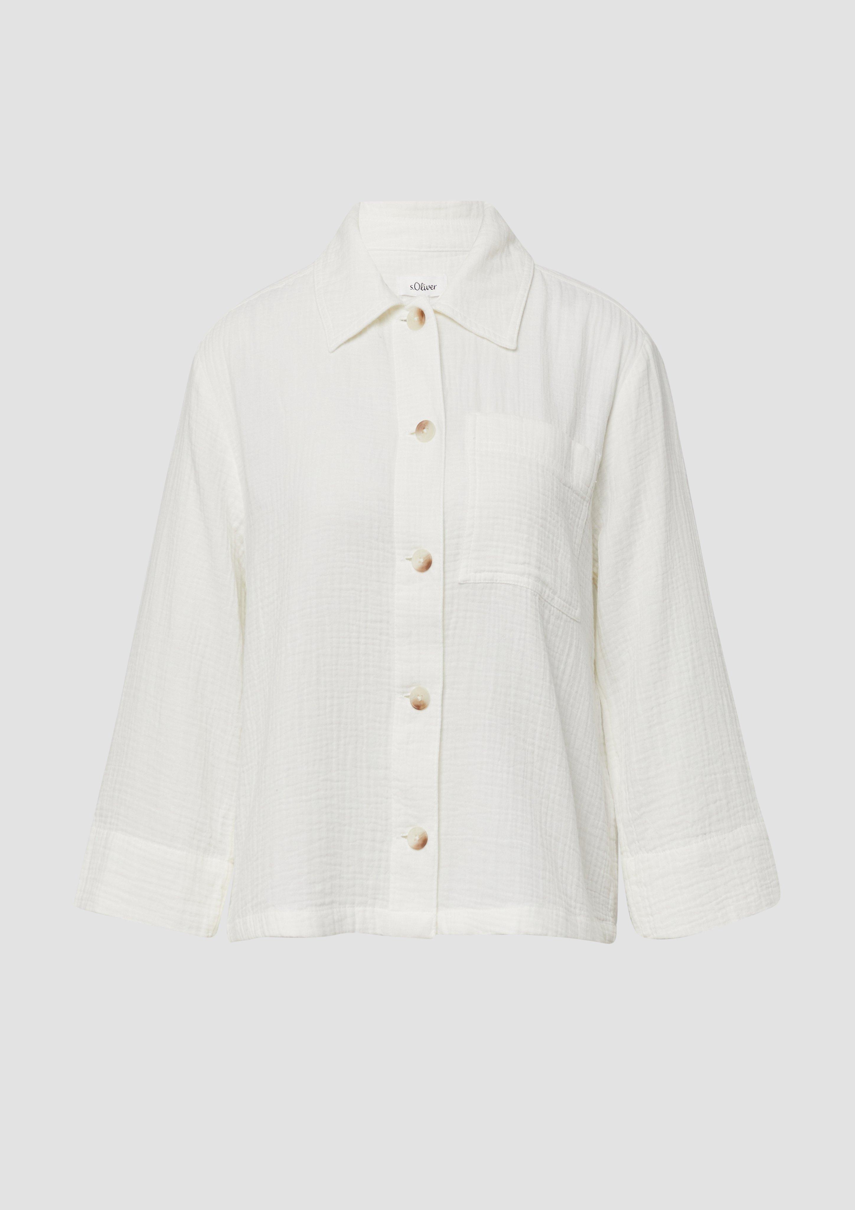 s.Oliver - Blusen-Overshirt aus Musselin, Damen, creme