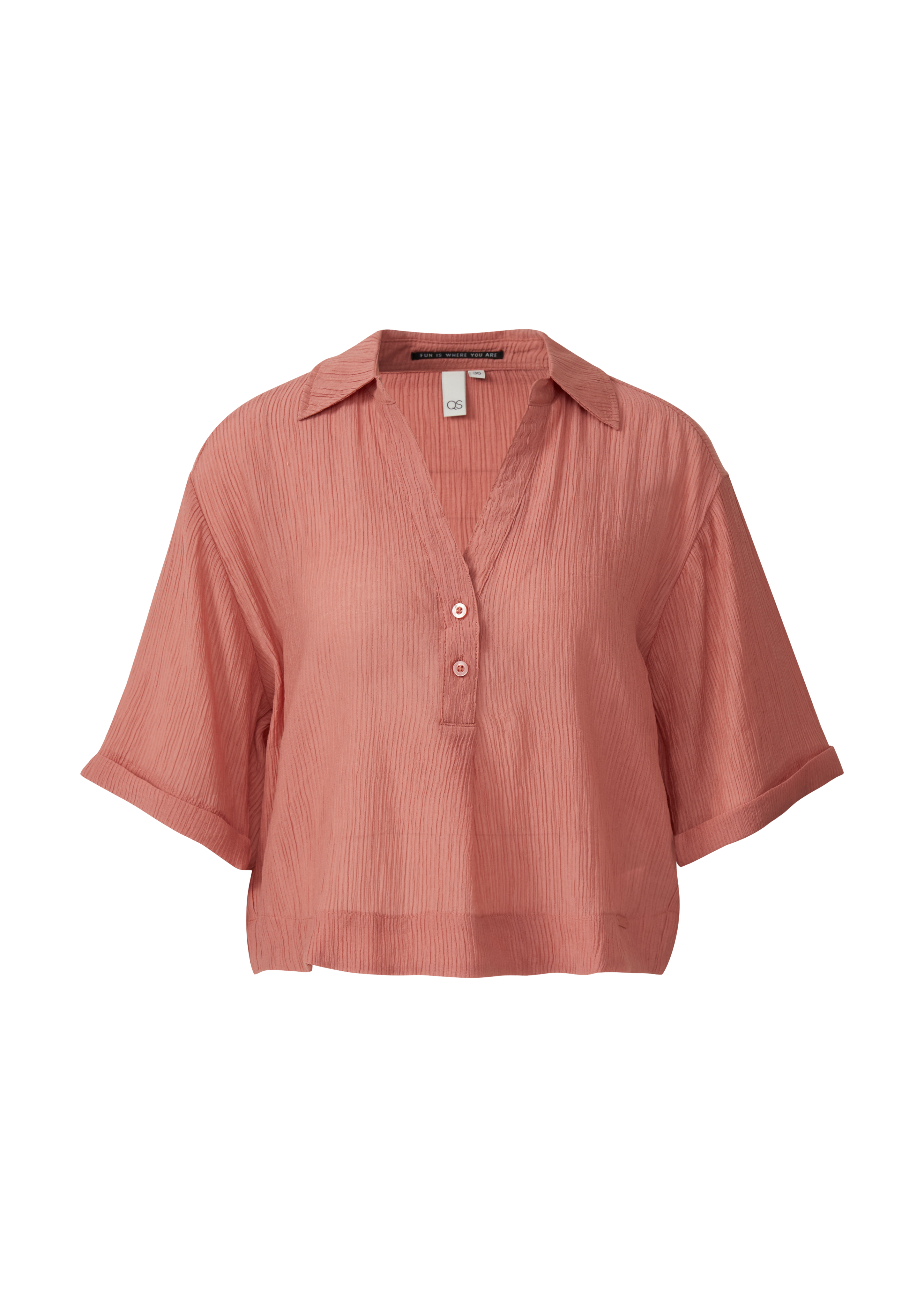 QS Strukturierte Bluse aus Viskosemix 2166862.2080.44