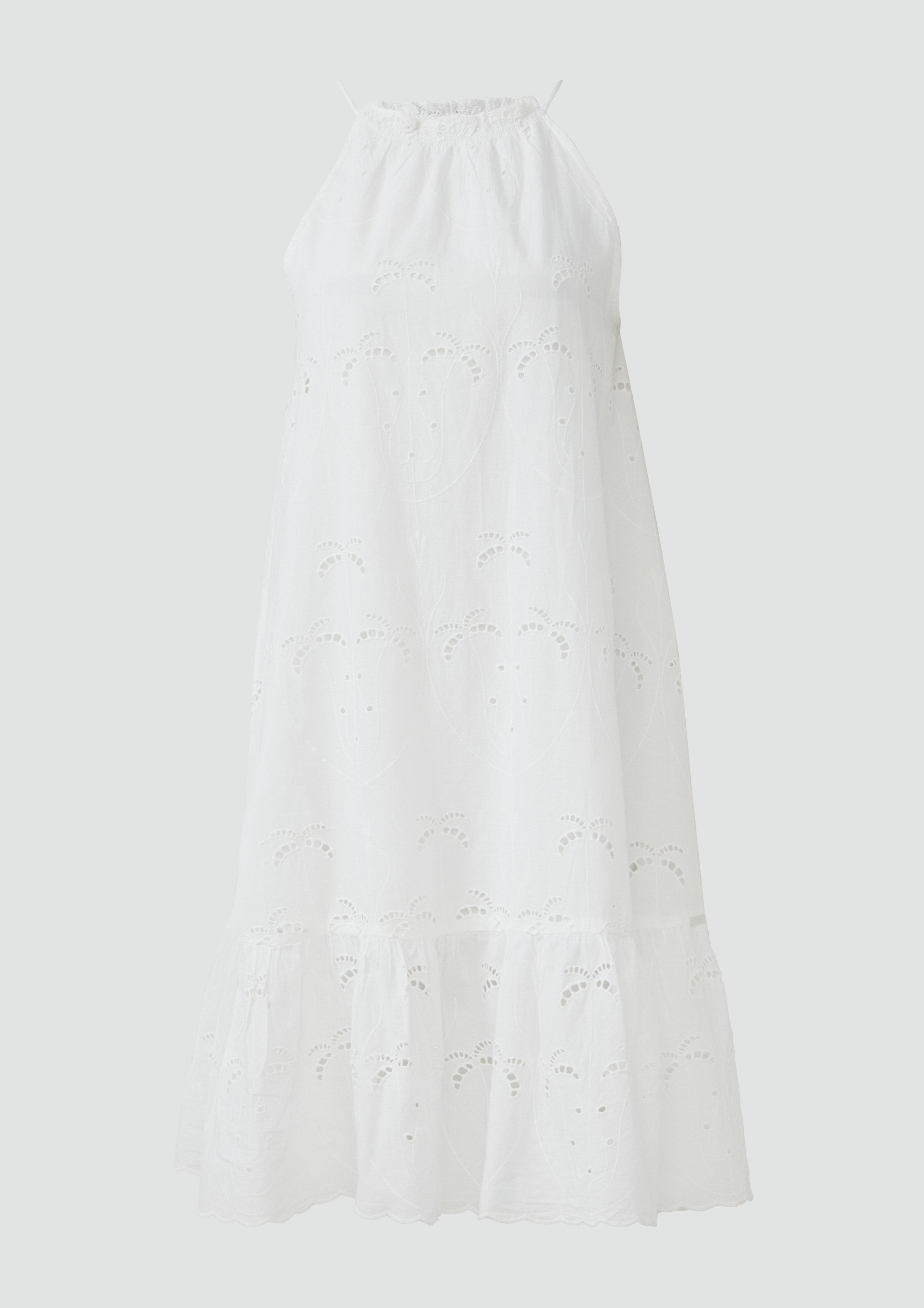 QS - Neckholderkleid aus Lochspitze | QS x Sarah & Tini, Damen, creme