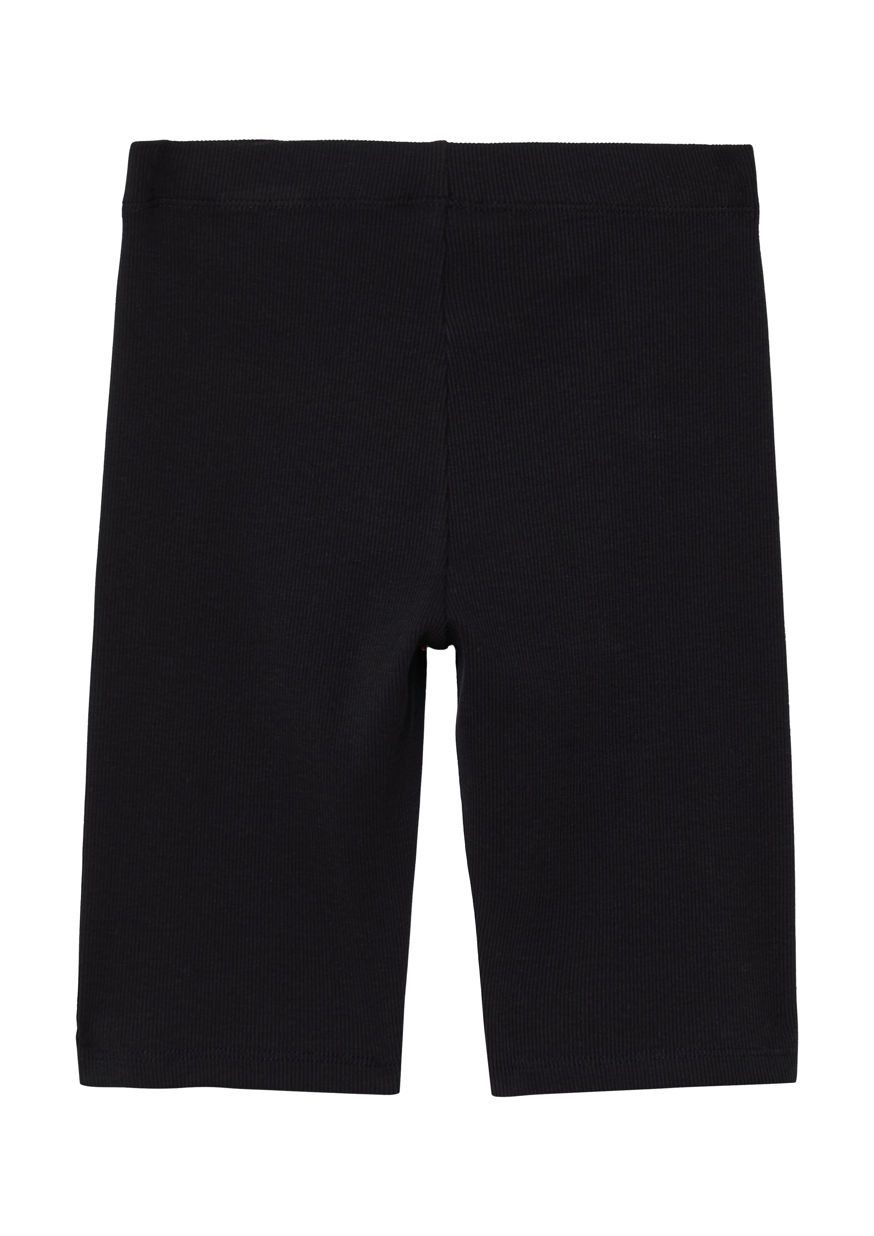 s.Oliver - Gerippte Radlerhose mit Elastikbund, Mädchen, schwarz