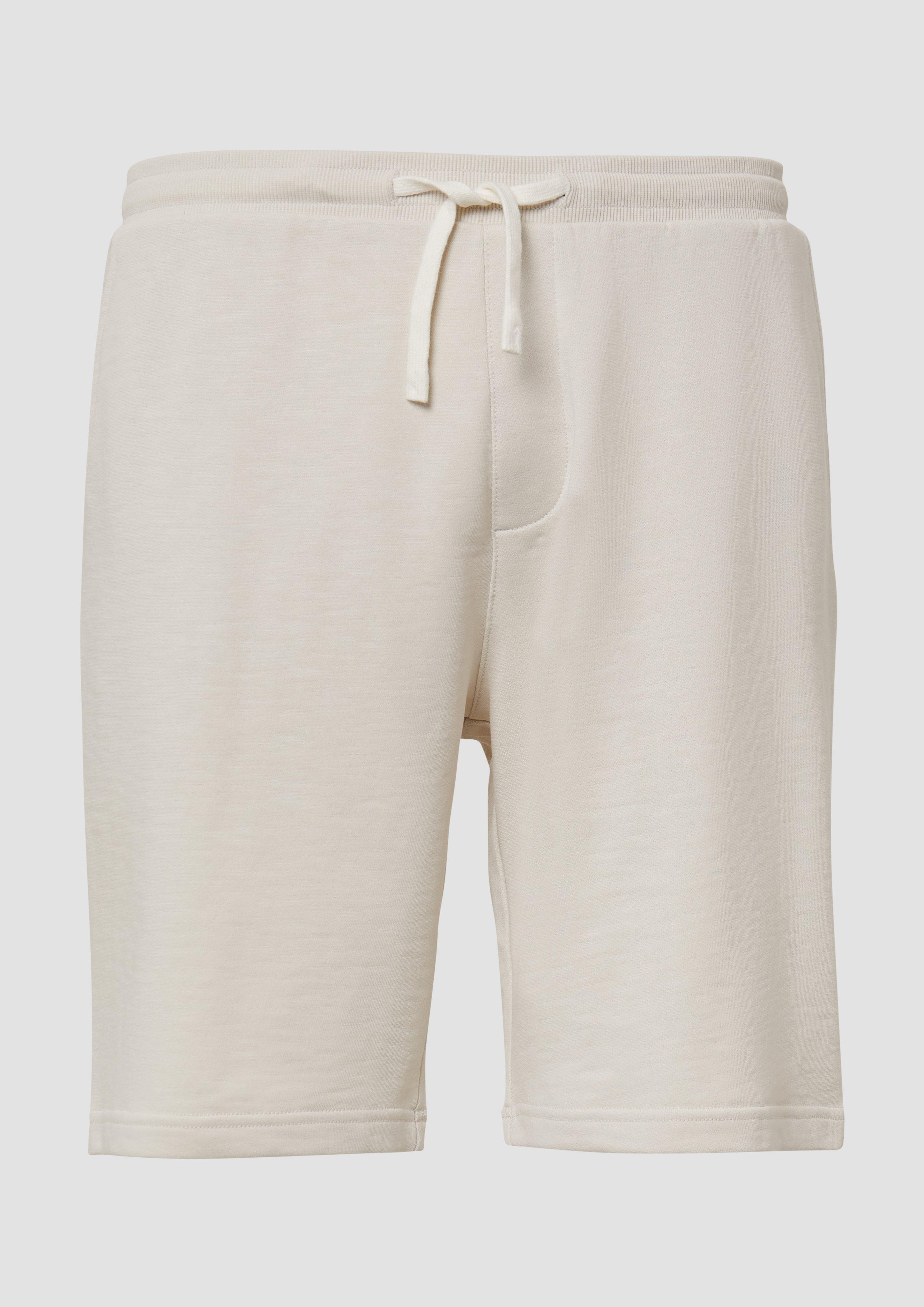 s.Oliver - Detroit: Sweat-Bermuda mit Flammgarnstruktur im Relaxed Fit, Herren, creme