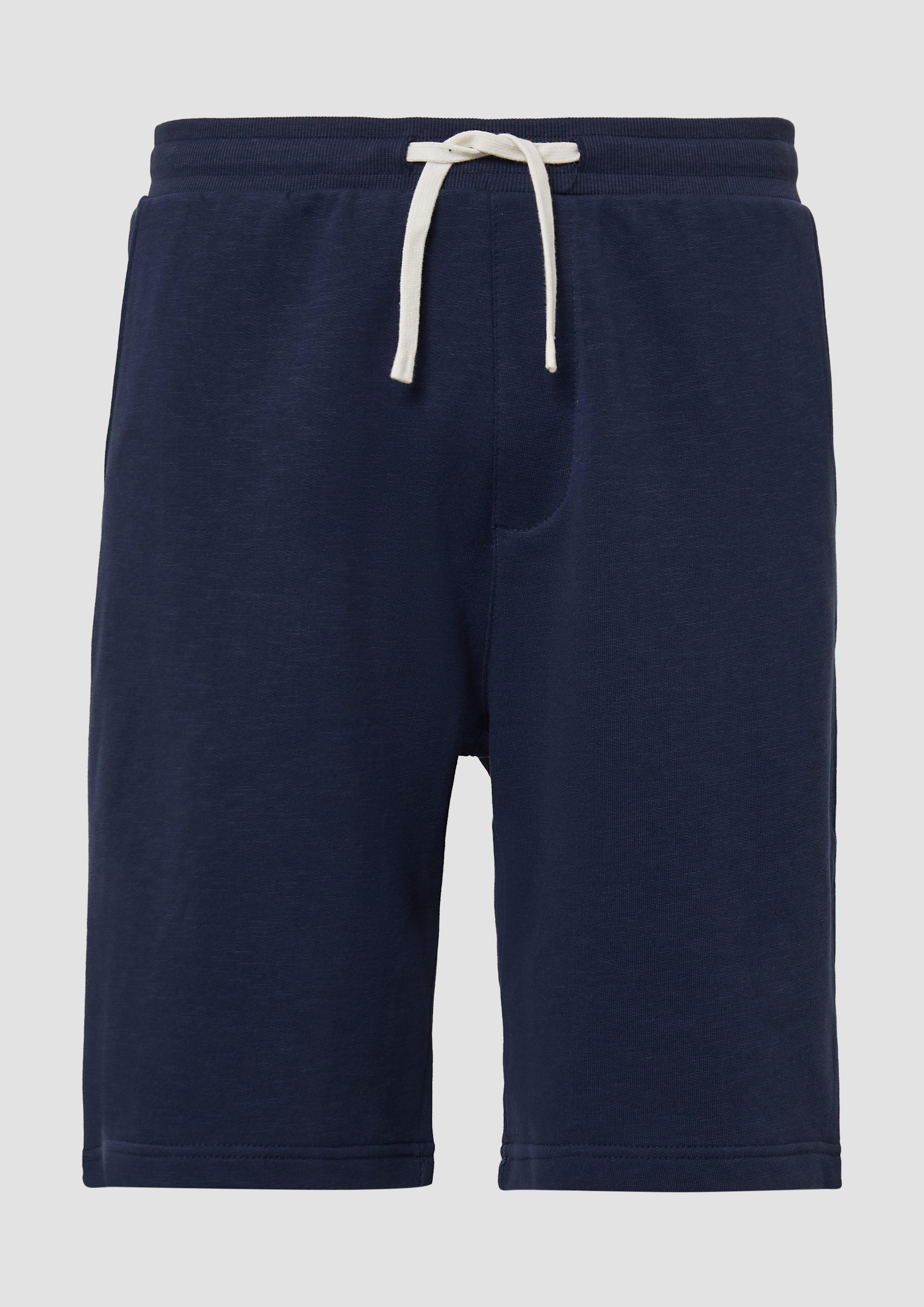 s.Oliver - Detroit: Sweat-Bermuda mit Flammgarnstruktur im Relaxed Fit, Herren, blau