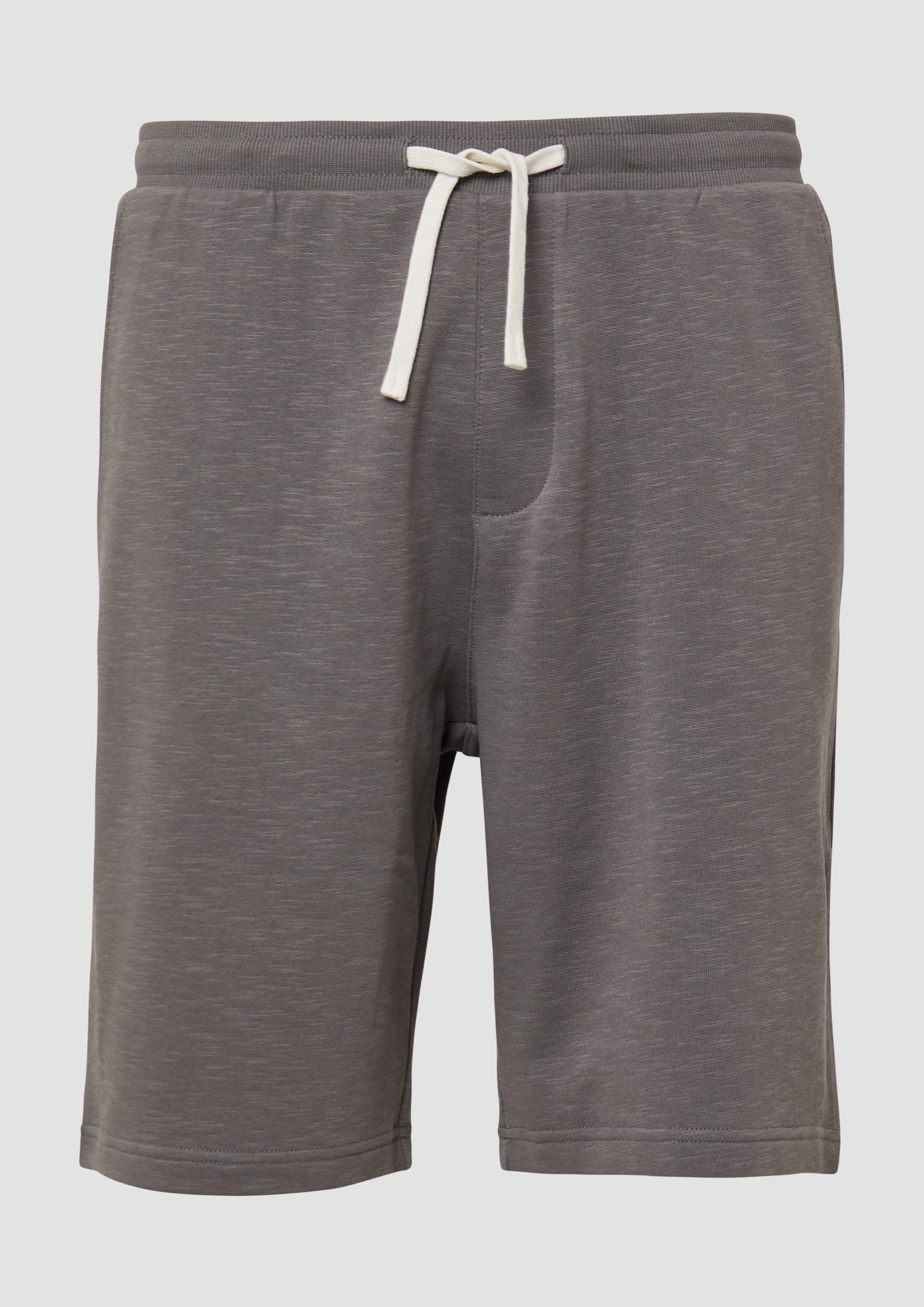 s.Oliver - Detroit: Sweat-Bermuda mit Flammgarnstruktur im Relaxed Fit, Herren, grau