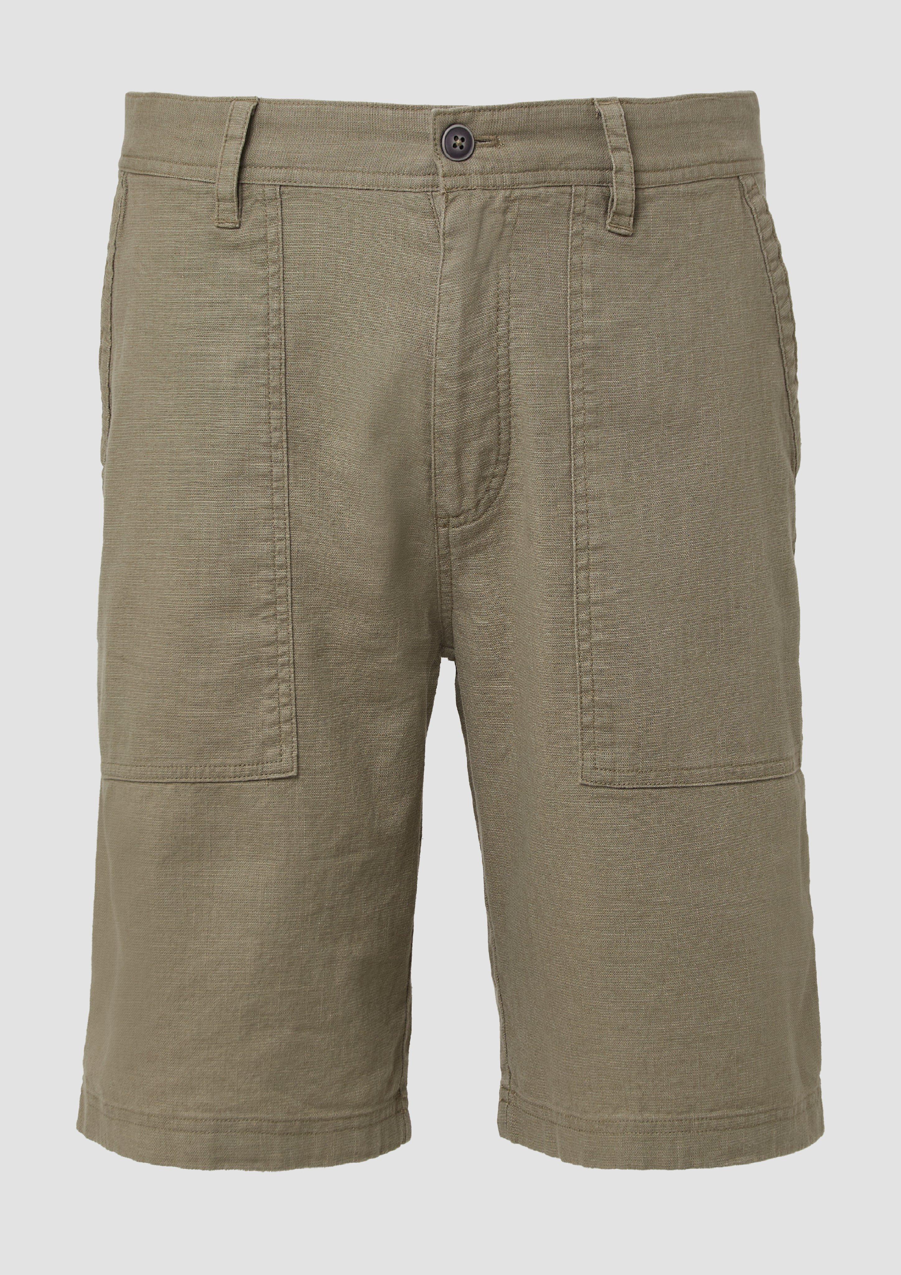 s.Oliver - Leinenmix-Bermuda im Relaxed Fit, Herren, Grün