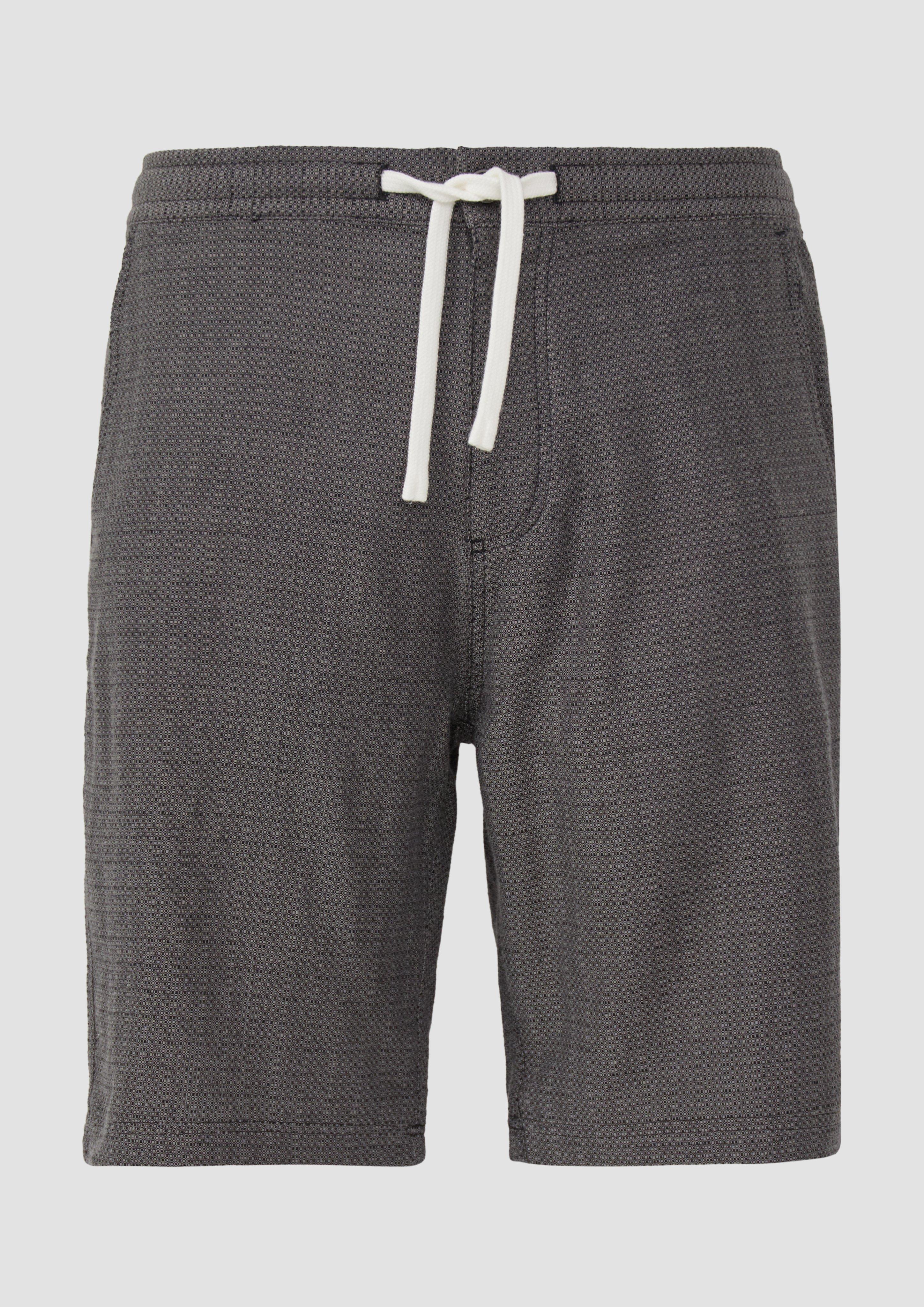 s.Oliver - Leichte Shorts mit Struktur im Relaxed Fit, Herren, schwarz
