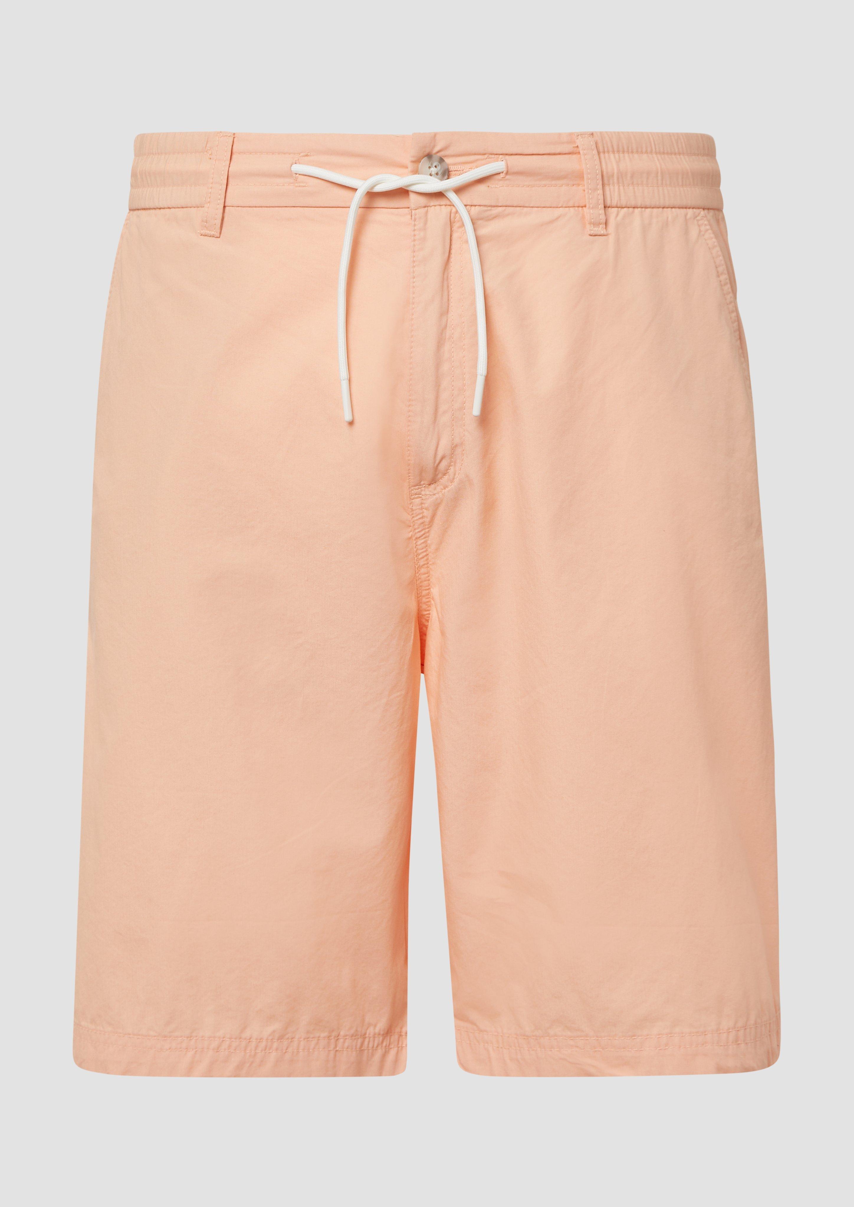 s.Oliver - Detroit: Chino-Bermuda im Relaxed Fit mit Elastikbund, Herren, Orange