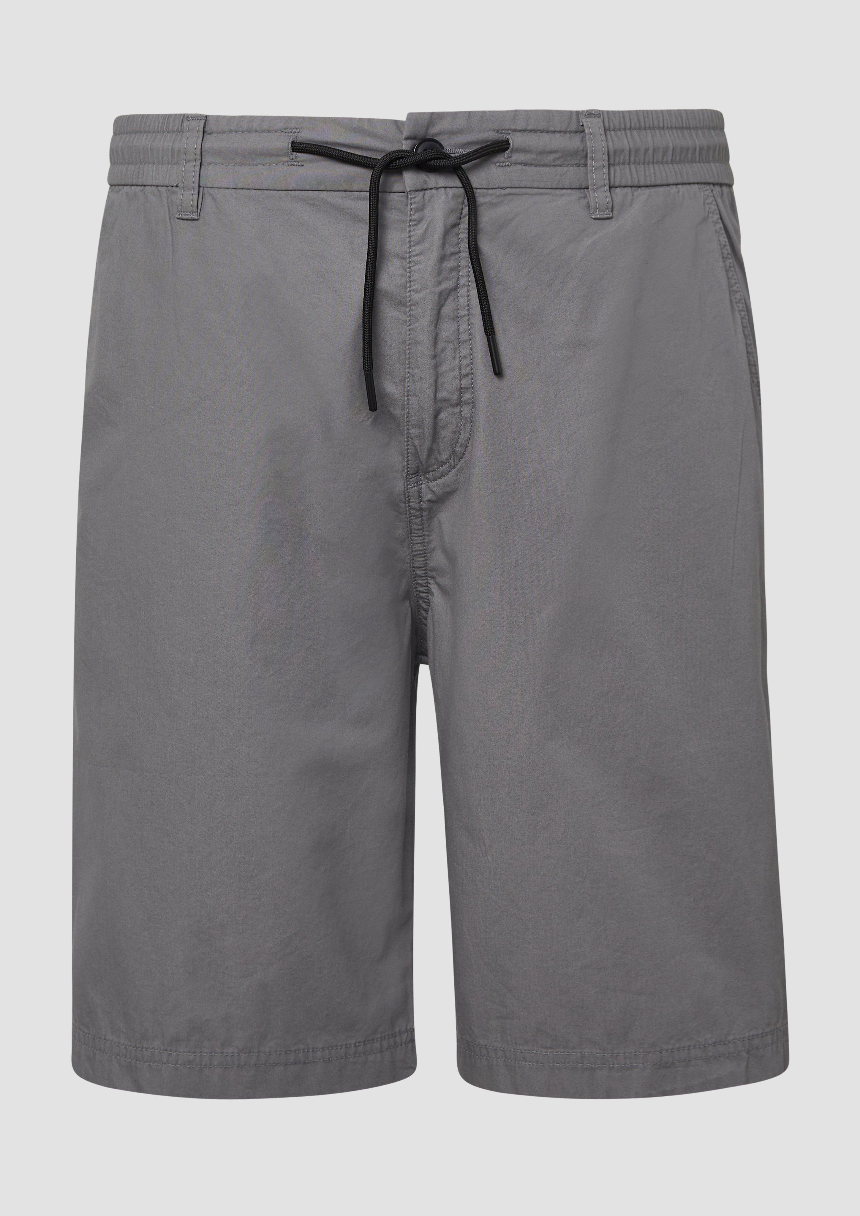 s.Oliver - Detroit: Chino-Bermuda im Relaxed Fit mit Elastikbund, Herren, grau