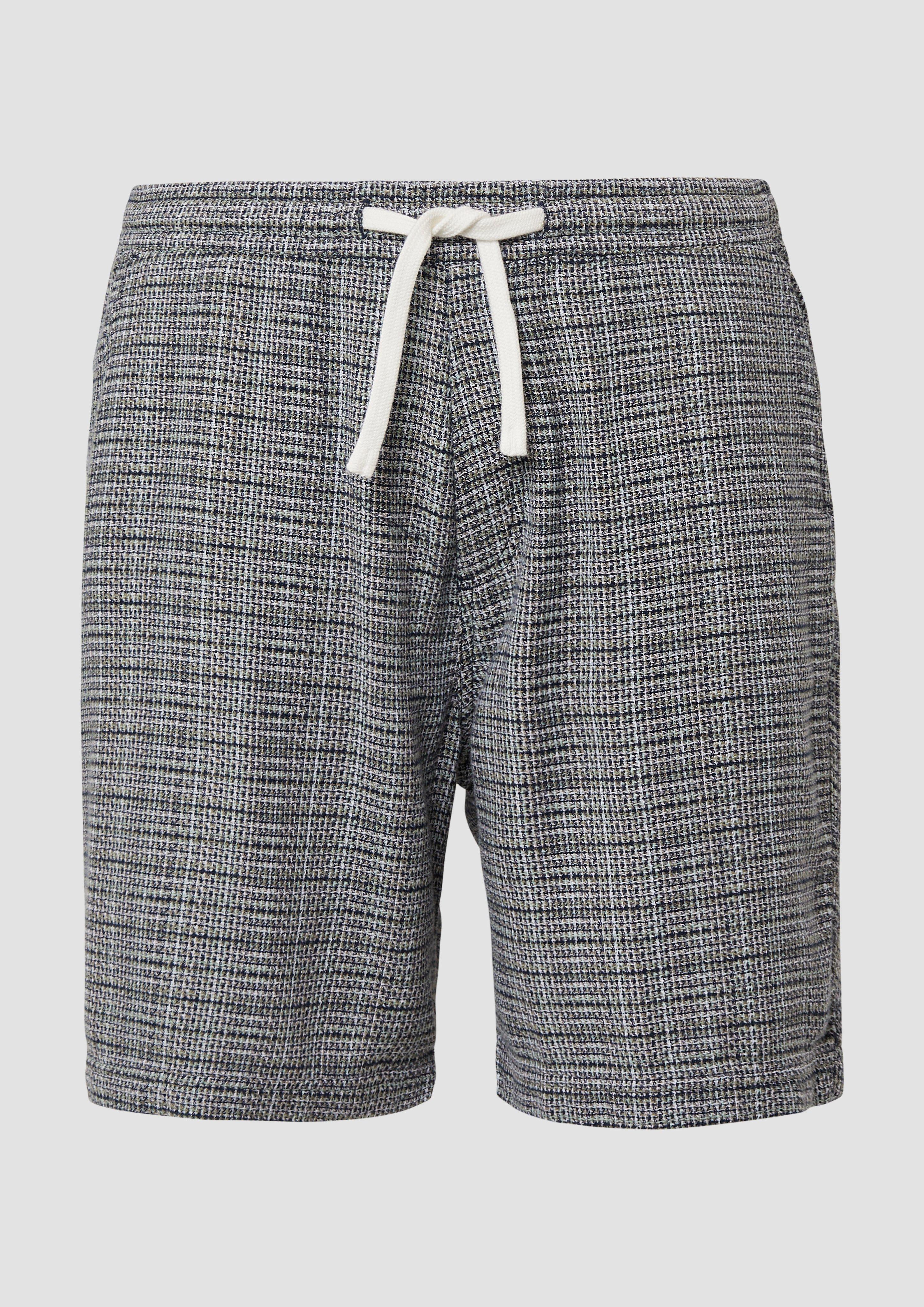 s.Oliver - Detroit: Strukturierte Baumwoll-Shorts im Relaxed Fit, Herren, blau
