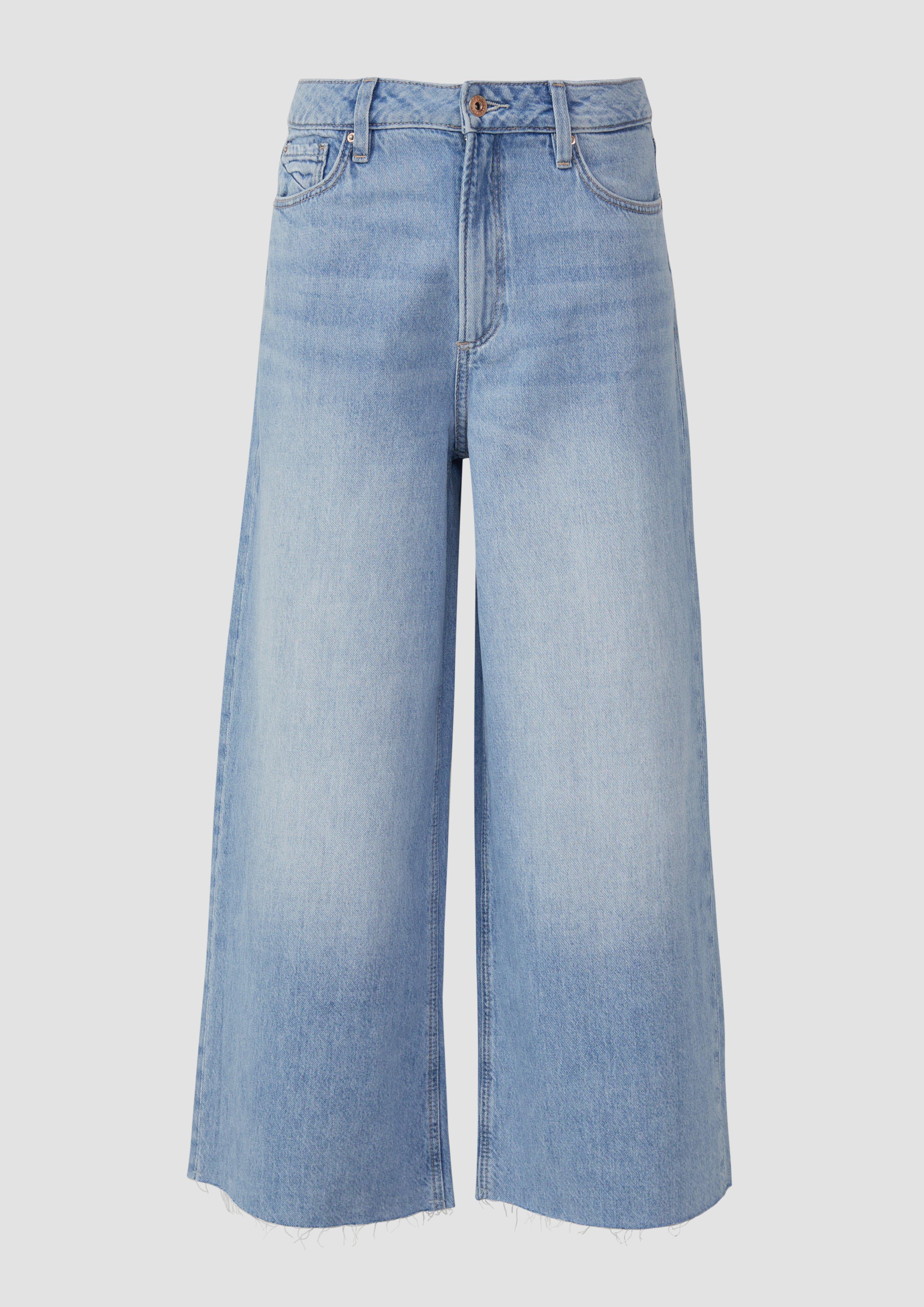 QS - Jeans-Culotte Catie / Slim Fit / High Rise, Damen, blau