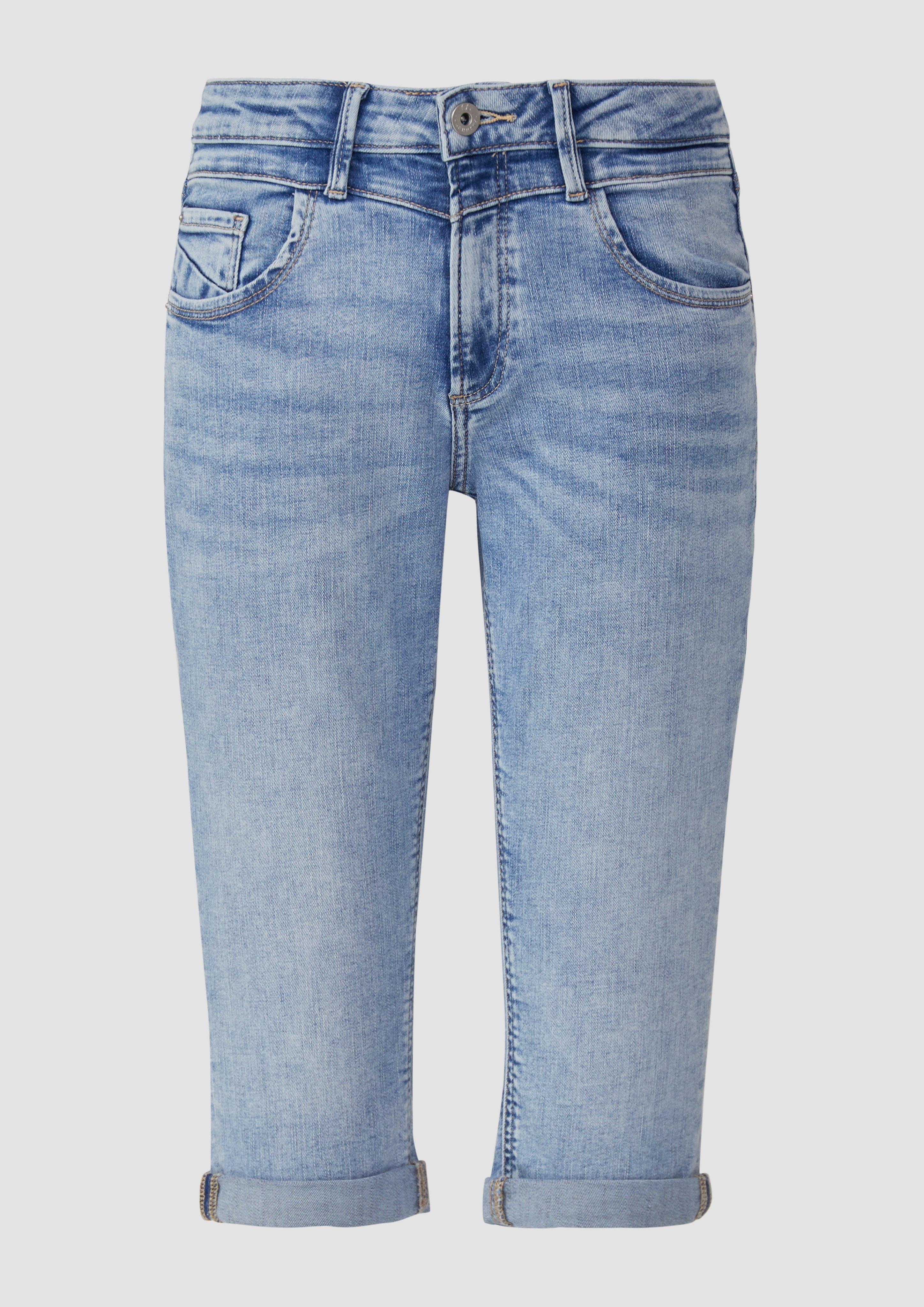 QS - Capri-Jeans Catie / Slim Fit / Mid Rise, Damen, blau