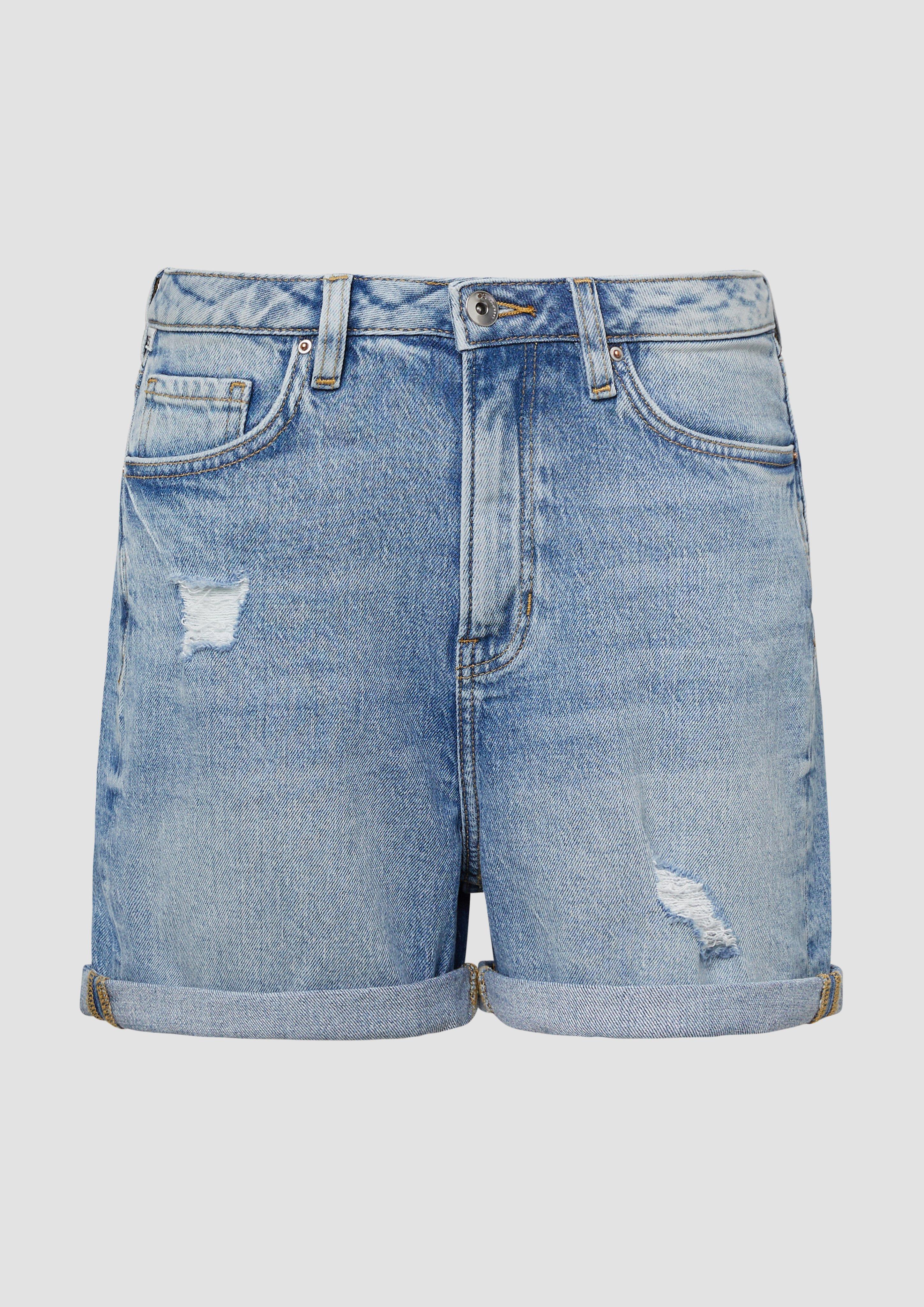 QS - Jeans Mom / Relaxed Fit / High Rise, Damen, blau