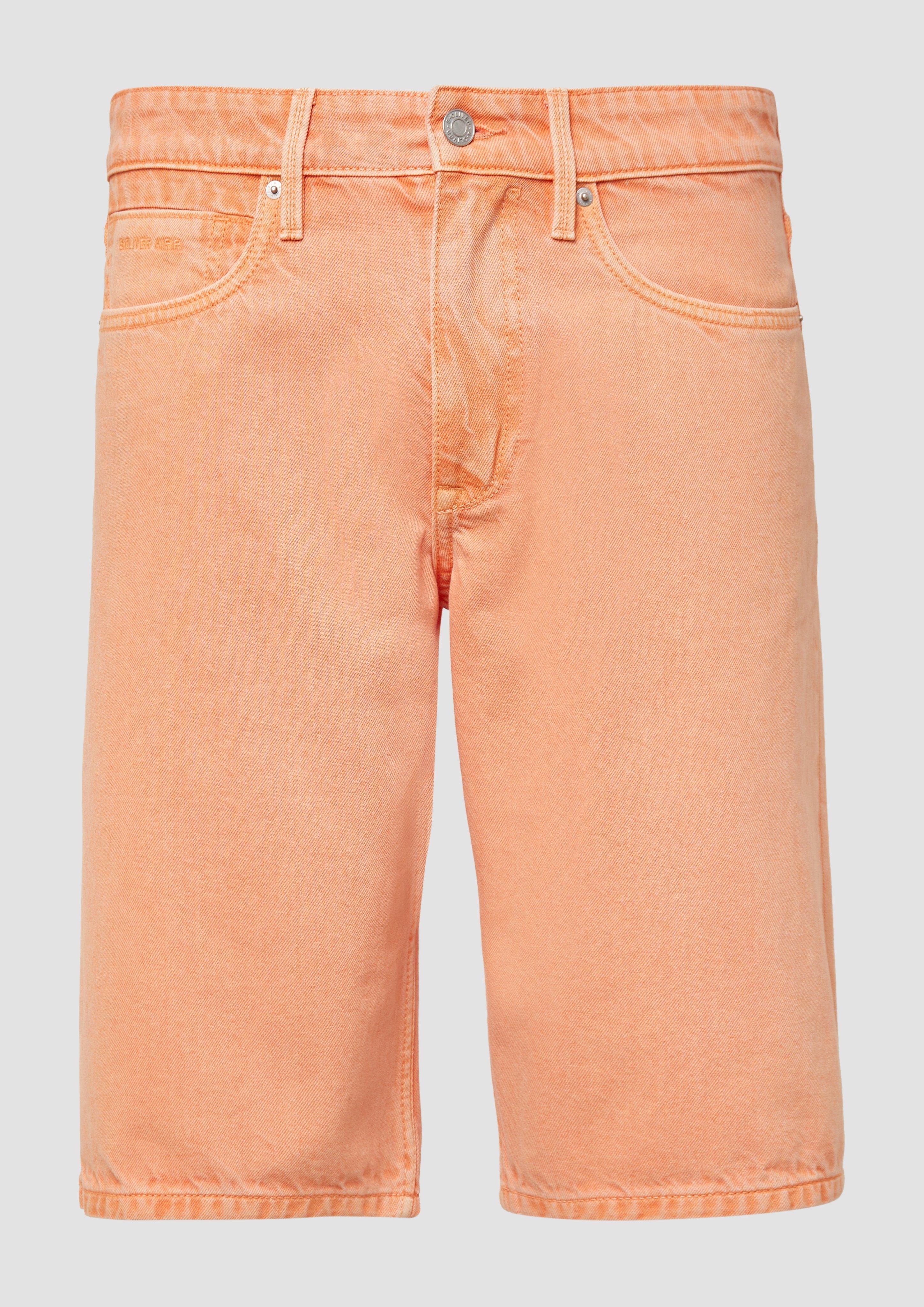 s.Oliver - Coloured Jeans-Bermuda / Regular Fit / Mid Rise, Herren, Orange