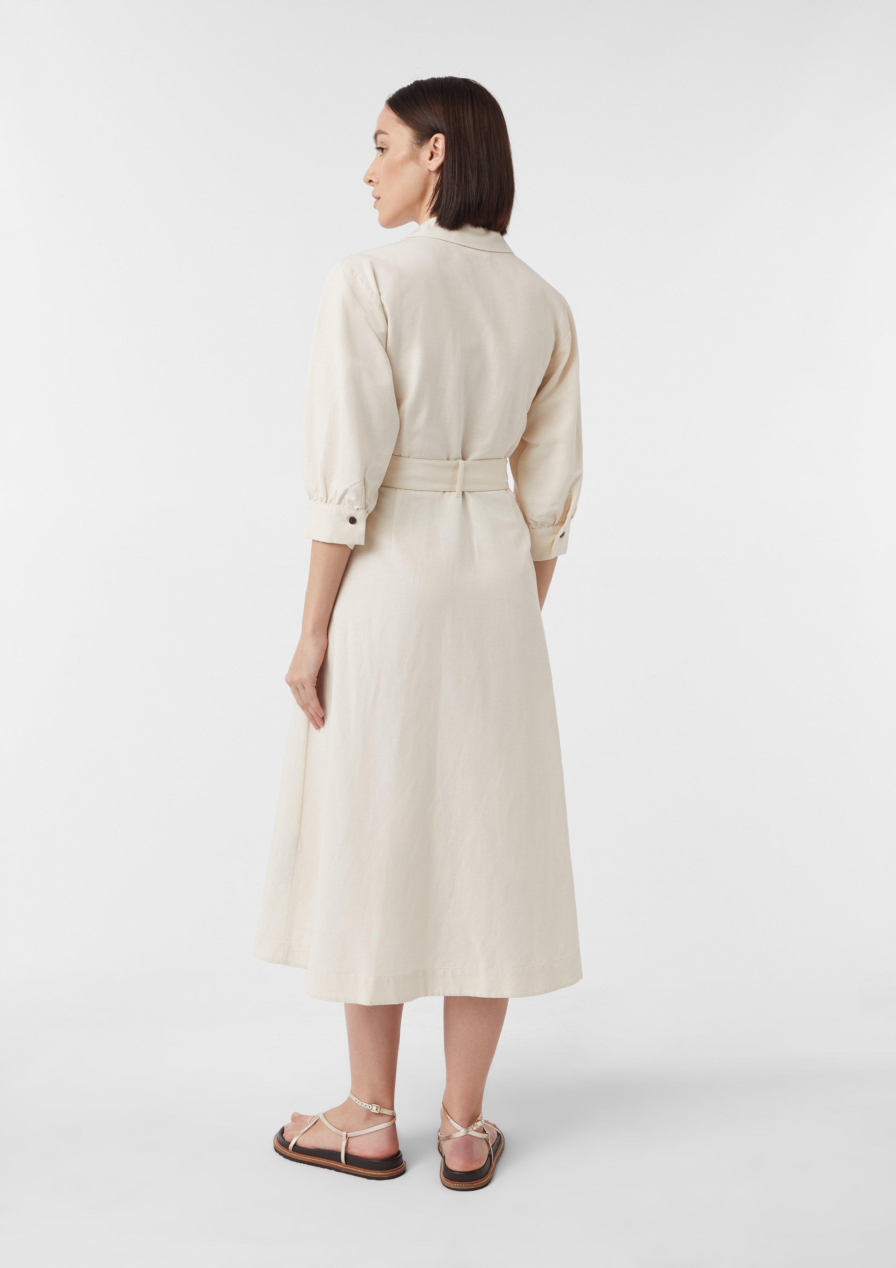 【送料&関税込】Khaite Cream Linen Blend Iffy Shirt Dress Khaite Cream Linen Blend Iffy Shirt Dress at Lozuri – LOZURI®