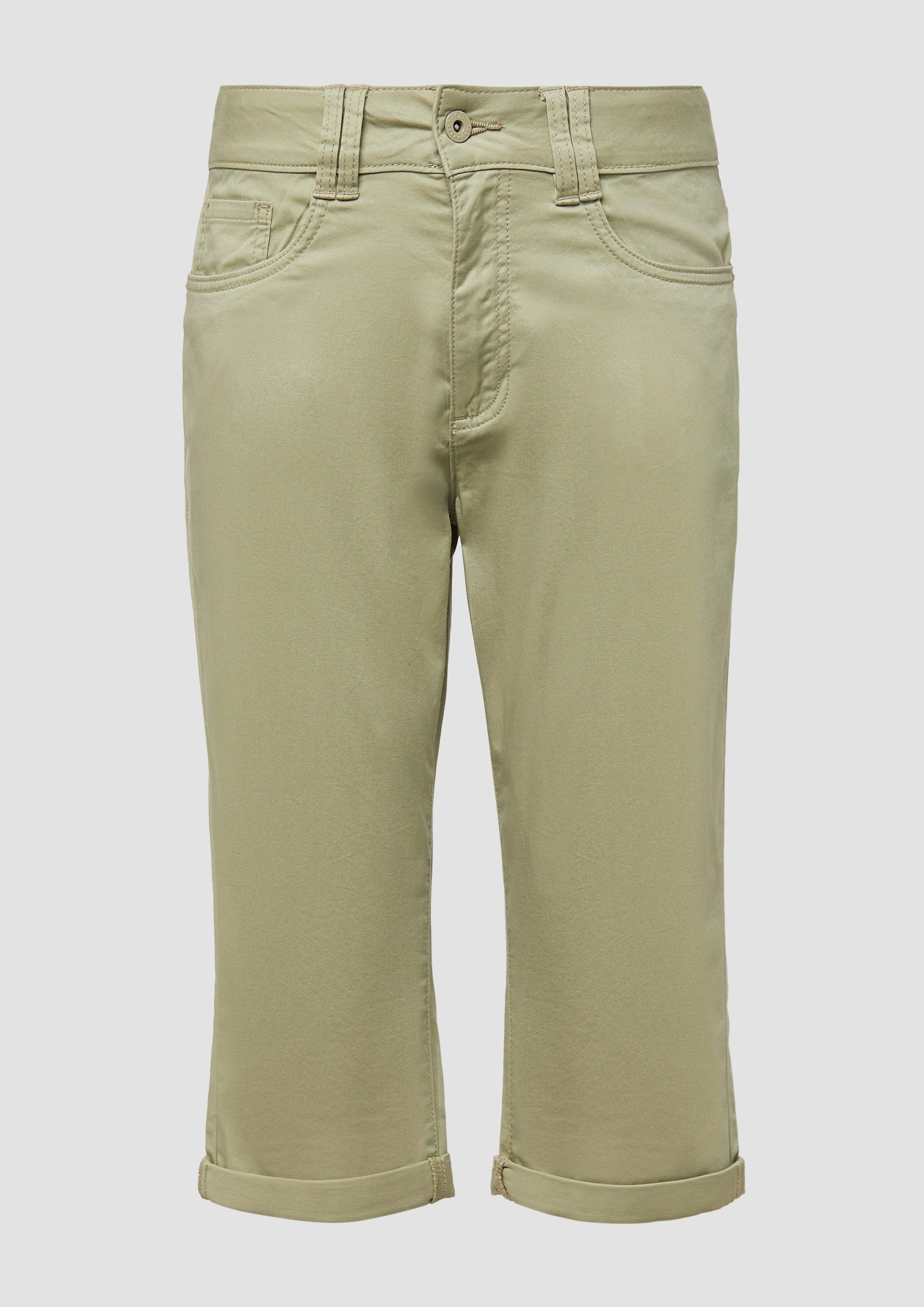 QS - Caprihose Catie / Slim Fit / Mid Rise, Damen, grün
