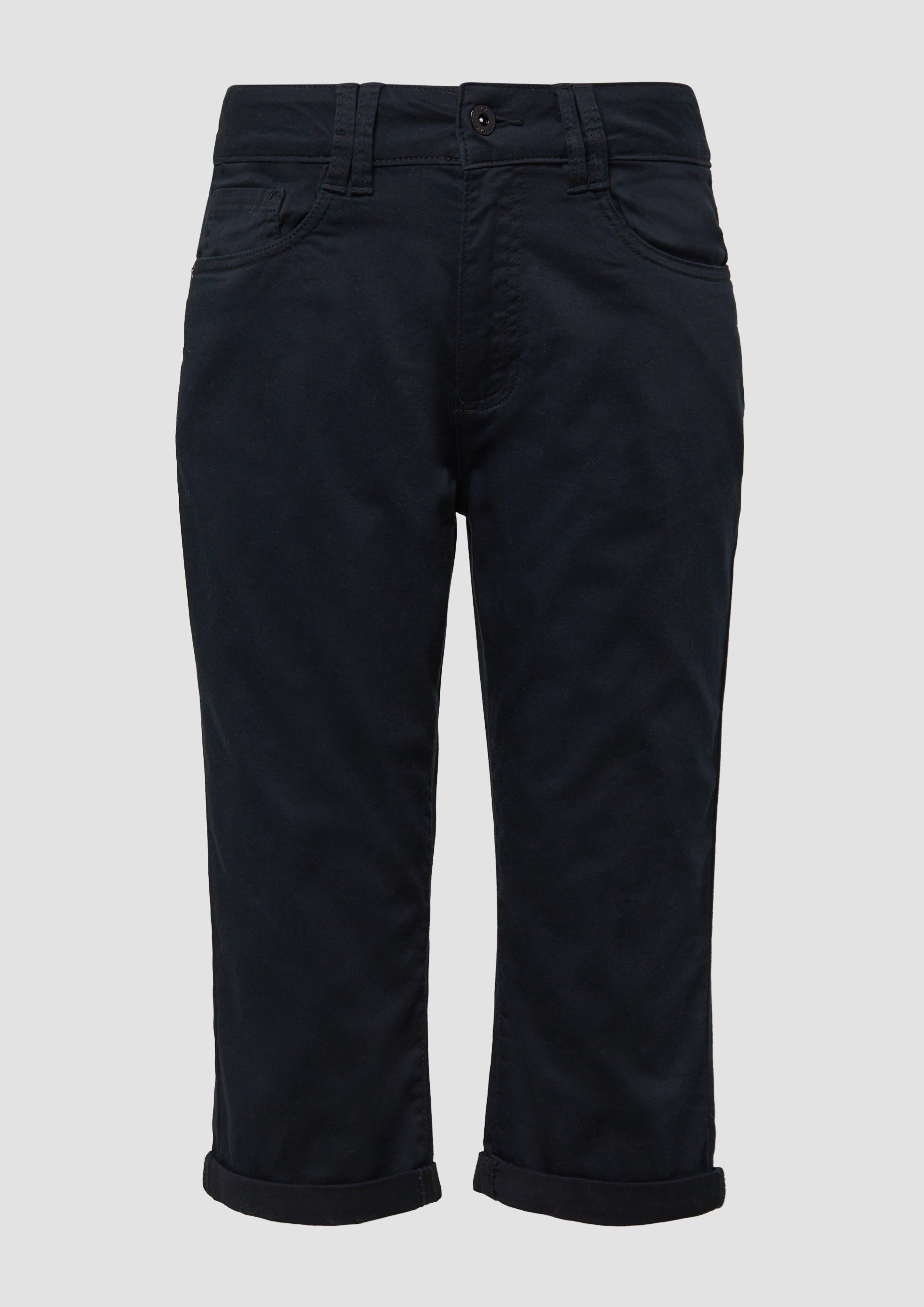 QS - Caprihose Catie / Slim Fit / Mid Rise, Damen, schwarz