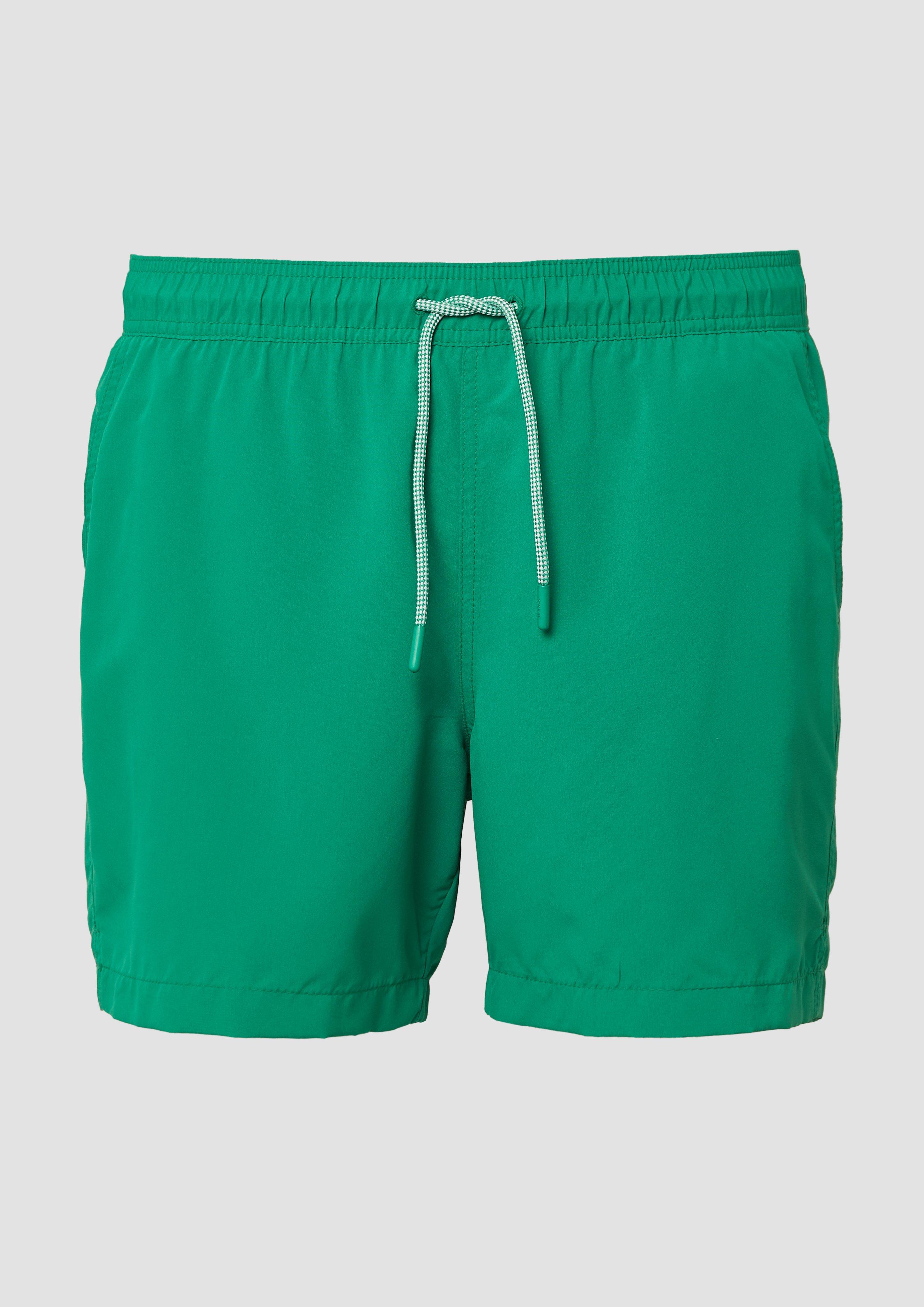 s.Oliver - Badeshorts mit Tunnelzug und Eingrifftaschen, Herren, grün