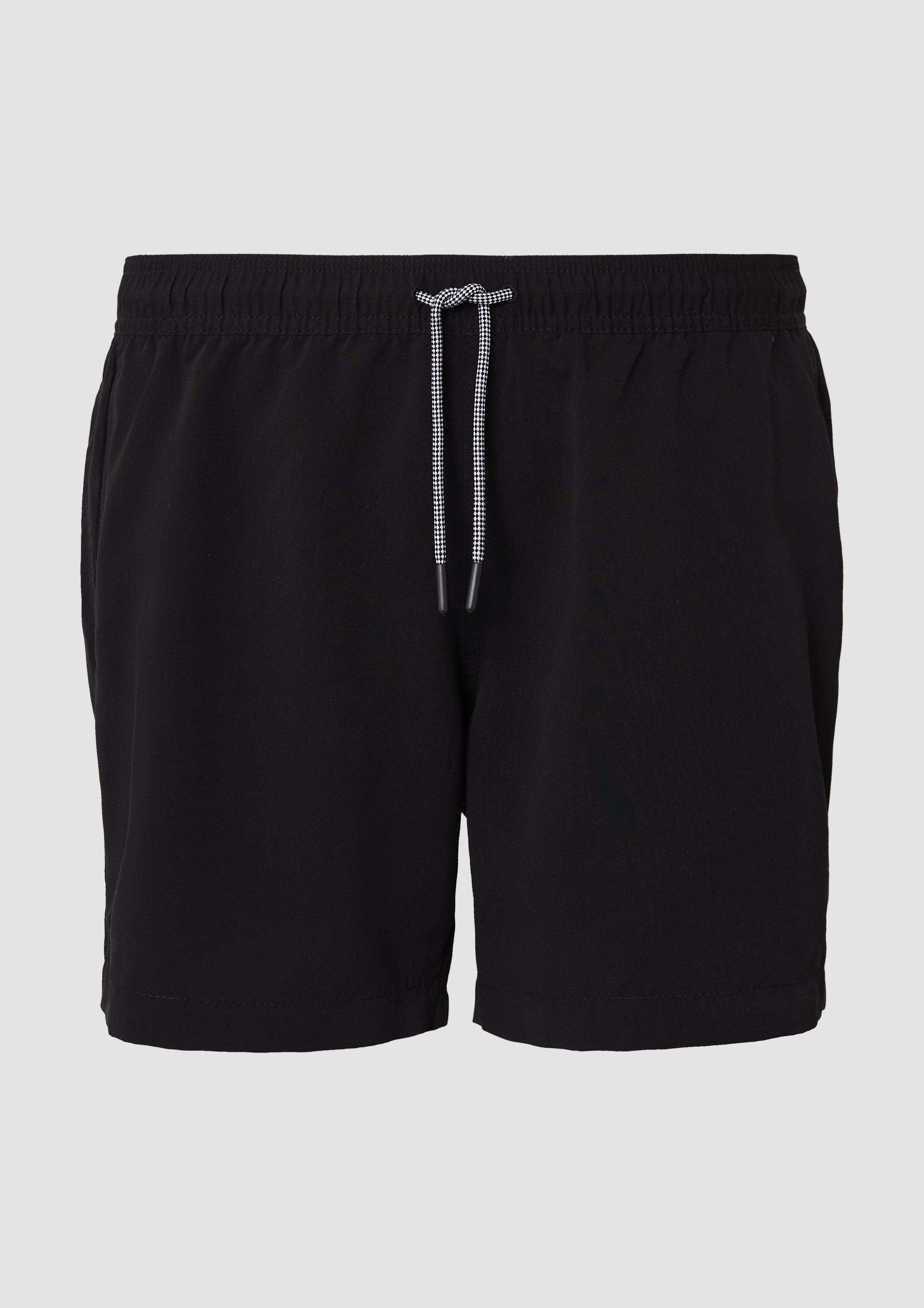 s.Oliver - Badeshorts mit Tunnelzug und Eingrifftaschen, Herren, schwarz