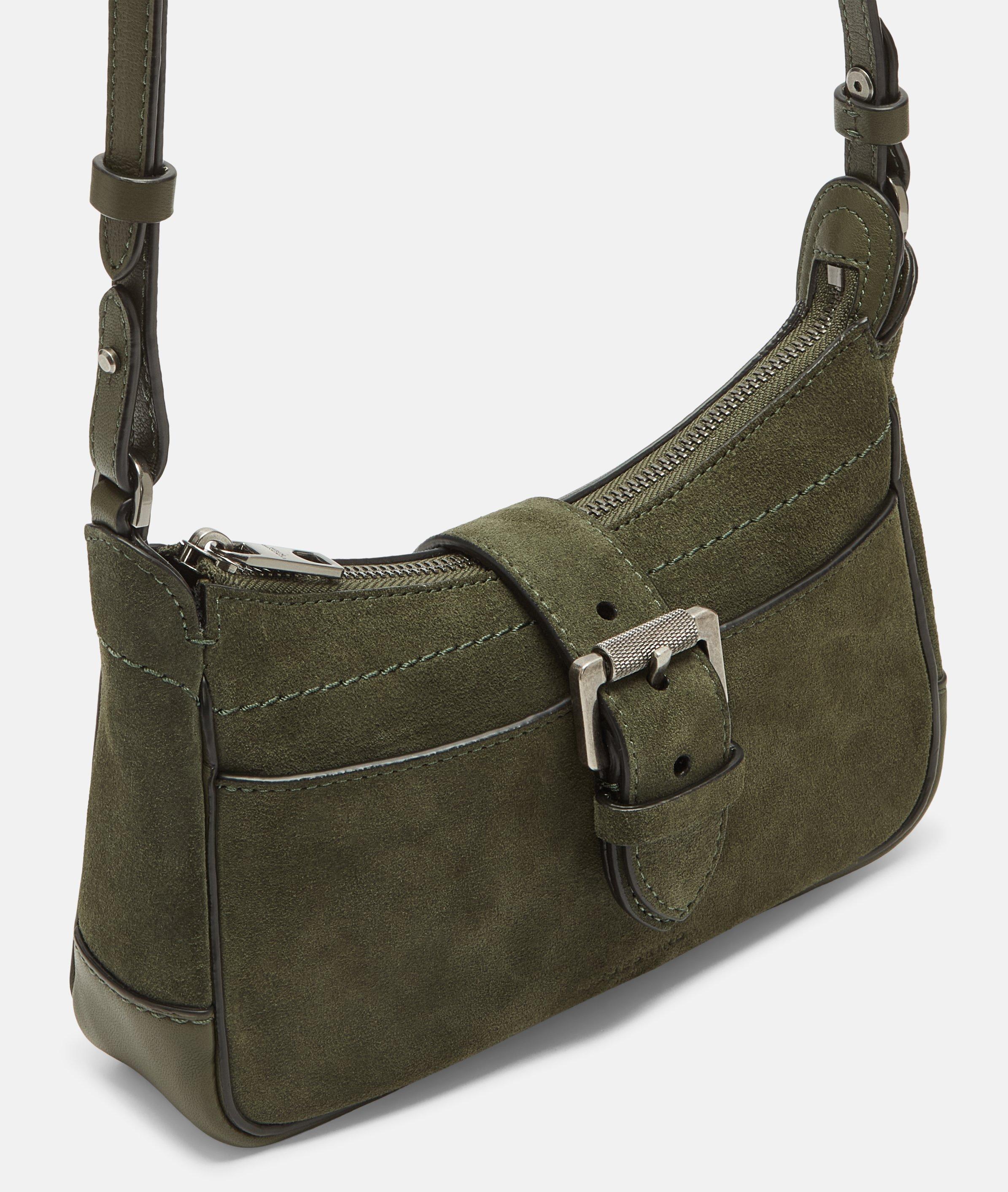 Ren Crossbody S in olive, lila, braun & schwarz
