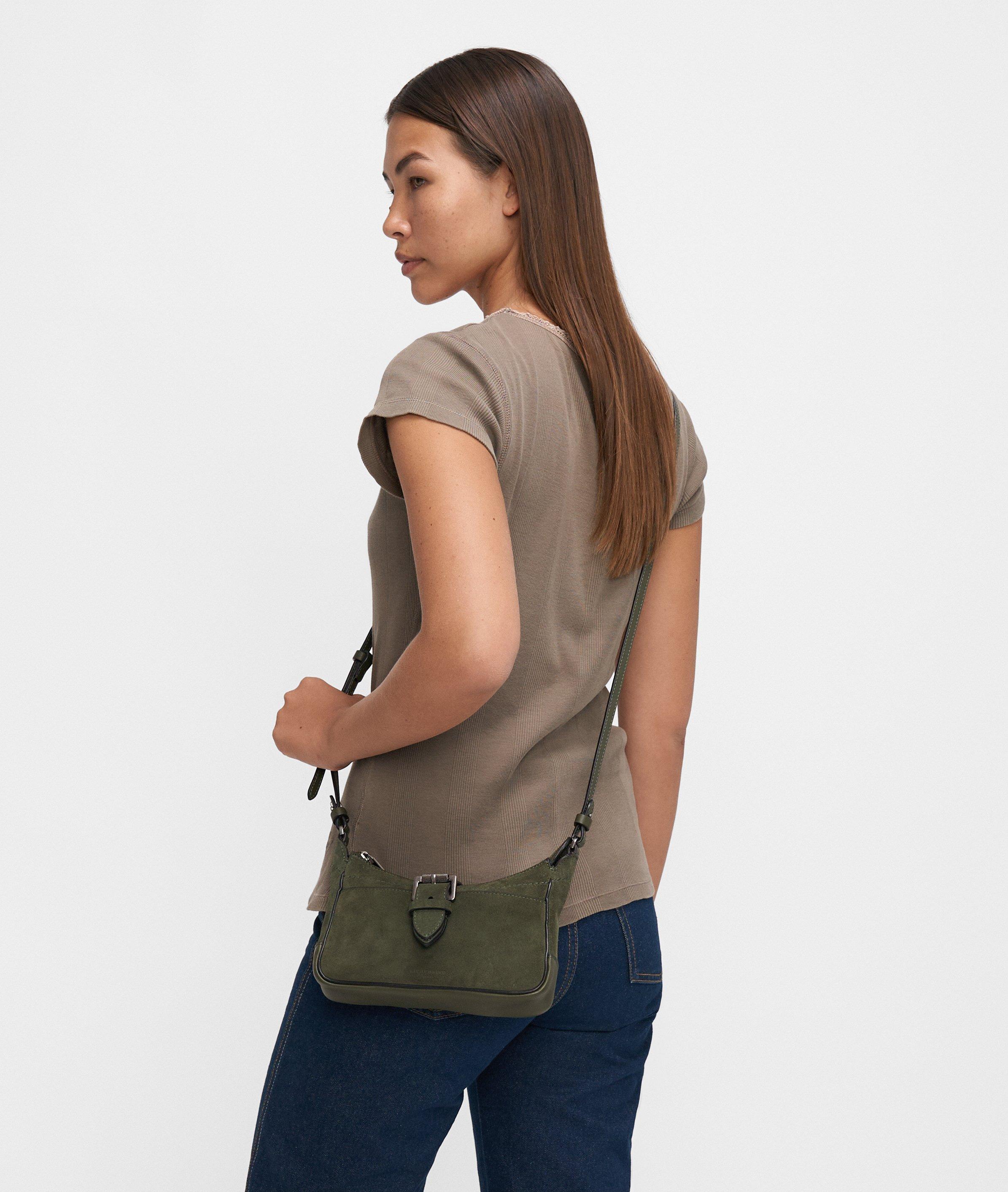 Ren Crossbody S in olive, lila, braun & schwarz