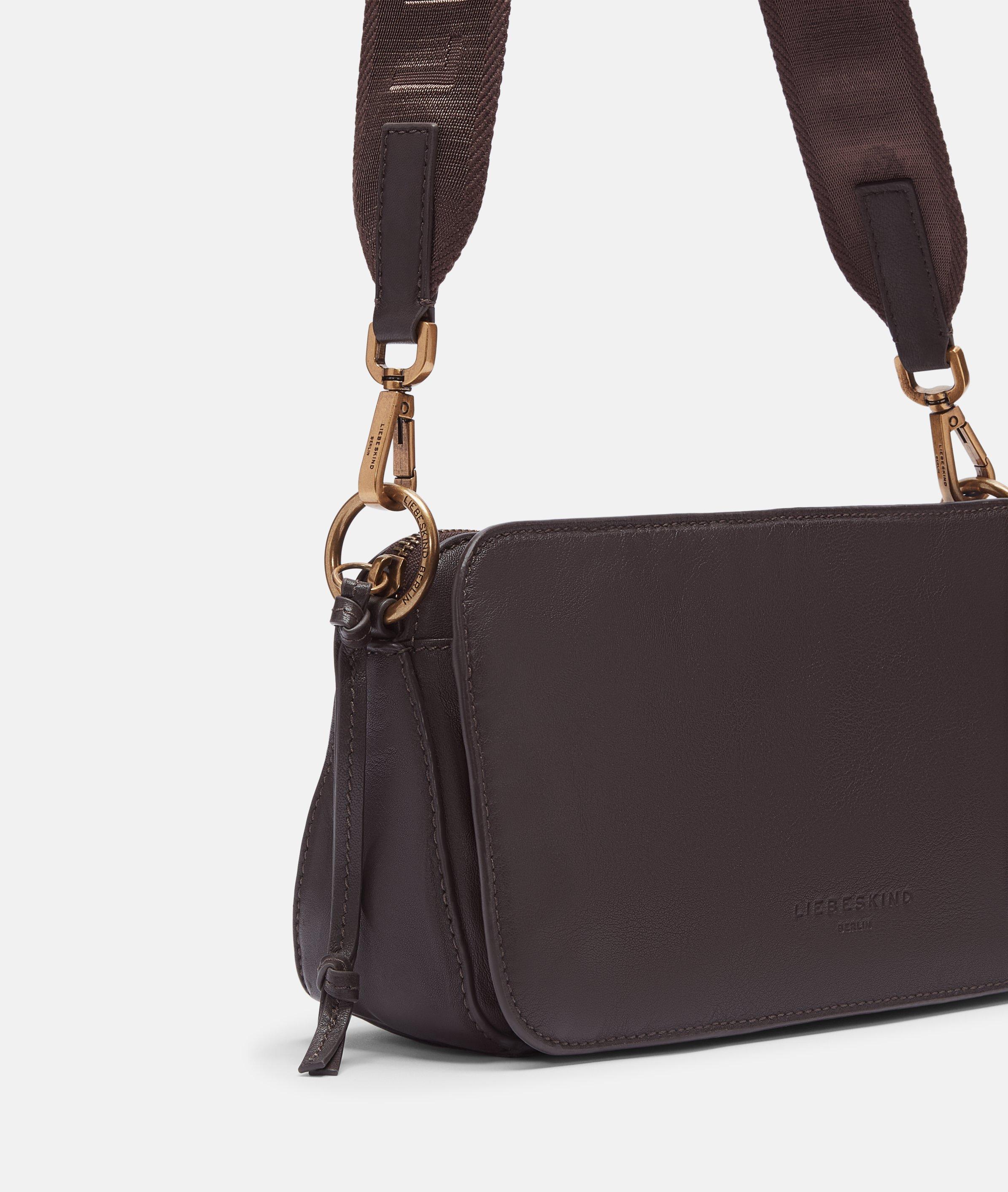 Crossbody in bruin, paars & bruin