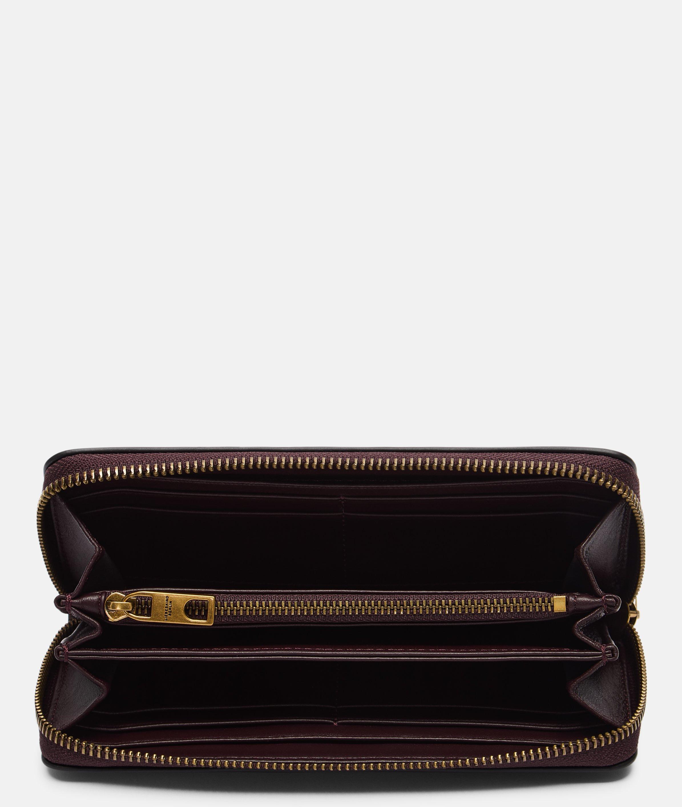 Portemonnee in rood, zwart & blauw