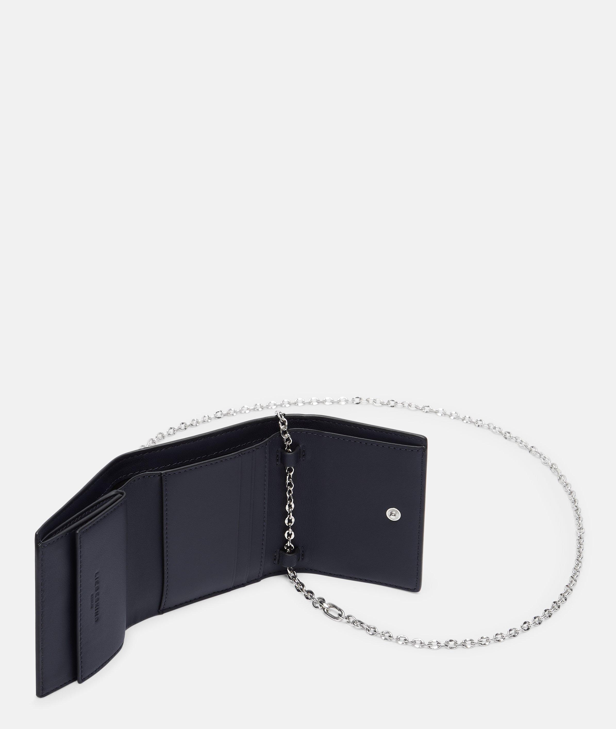 Portemonnee in blauw, petrol, zwart & rood