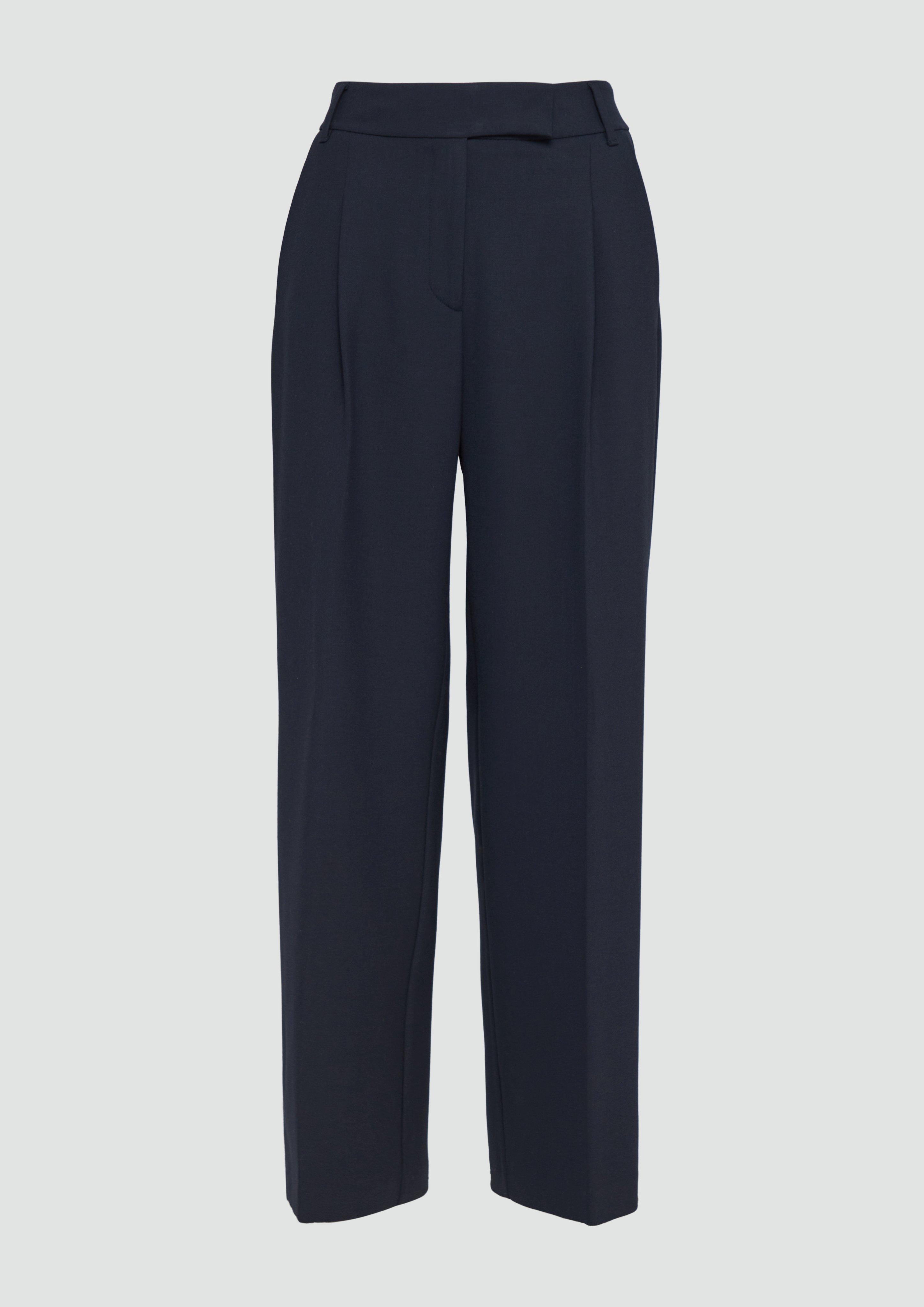 s.Oliver - Hose aus Viskosemix mit Bundfalten, Damen, blau