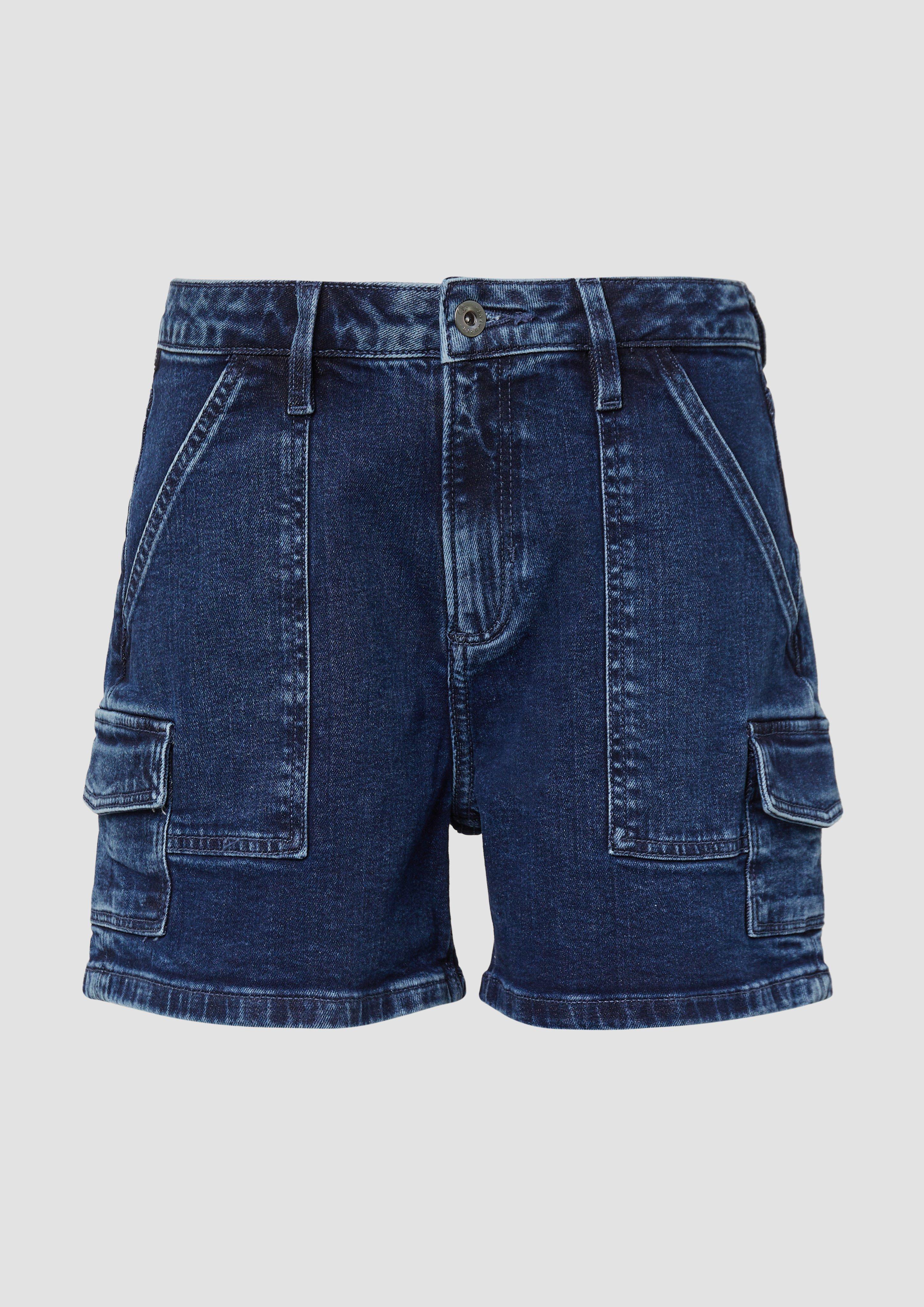 QS - Jeans-Shorts Abby / Regular Fit / High Rise, Damen, blau